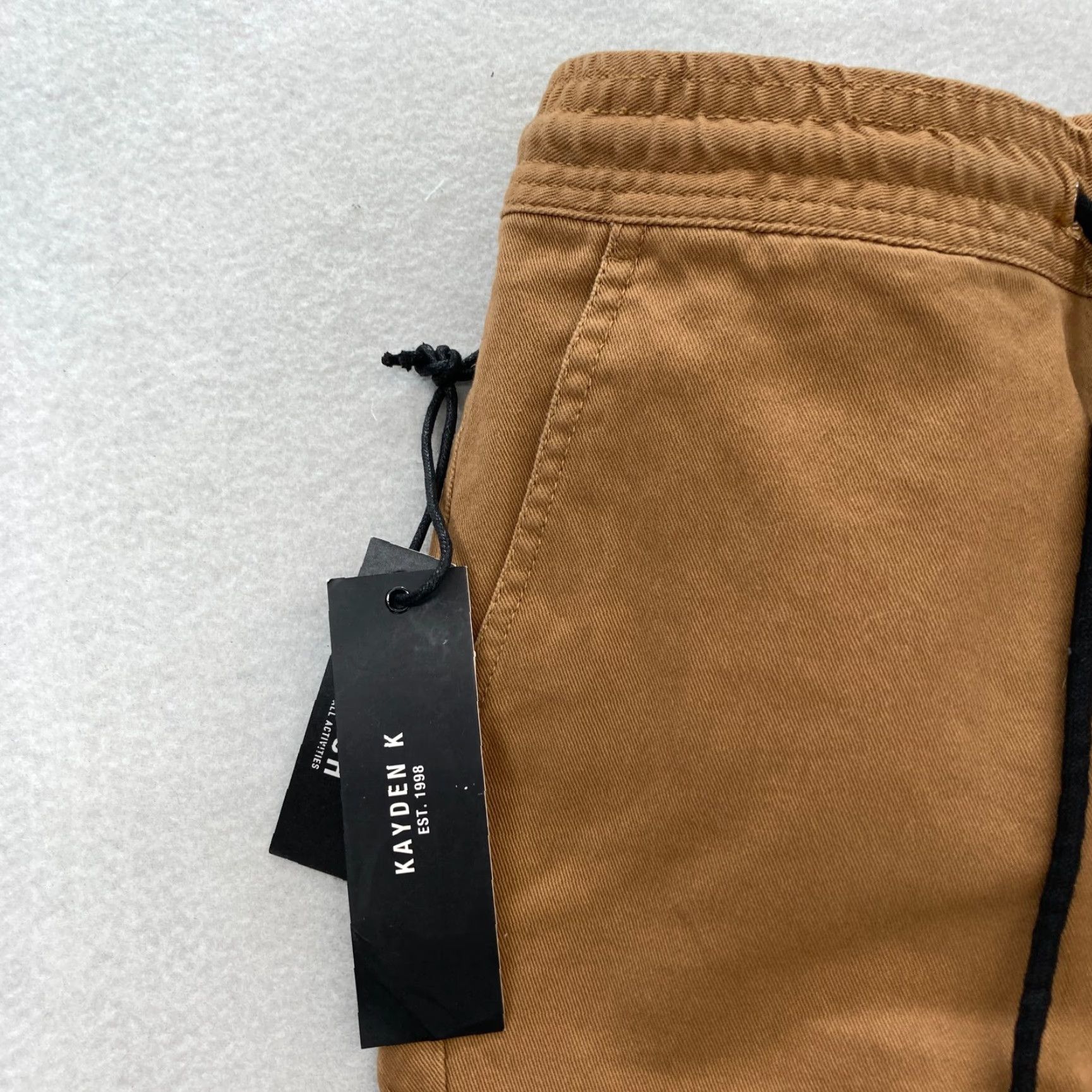 Camel Kayden K Jogger Pants Mens Small Camel Brown Comfort Stretch Ankle Zip Casual Size US 28 / EU 44 - 4 Thumbnail