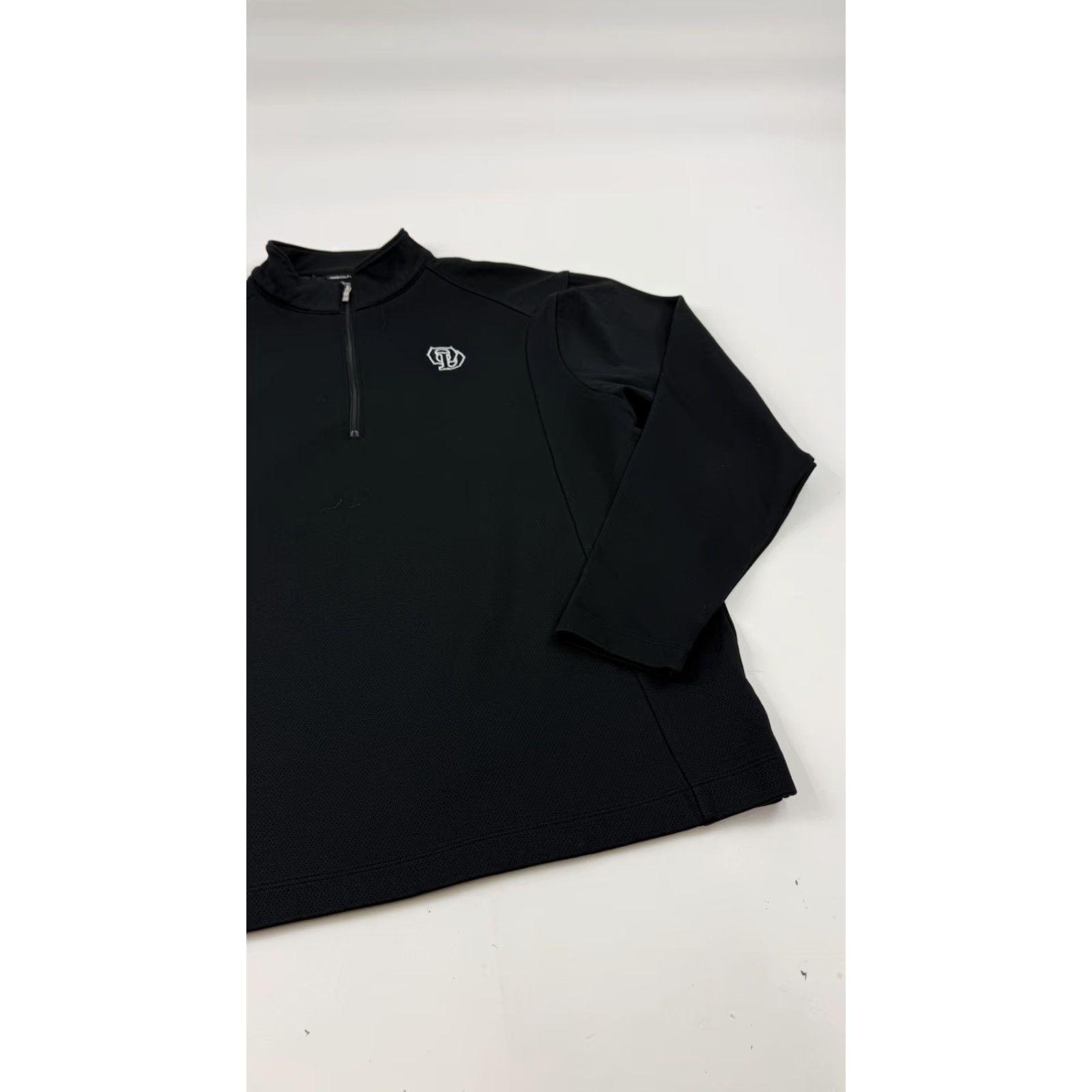 Nike Nike Golf Pullover Mens XL Black Quarter Zip Mock Neck PV Logo Performance Layer Size US XL / EU 56 / 4 - 2 Thumbnail