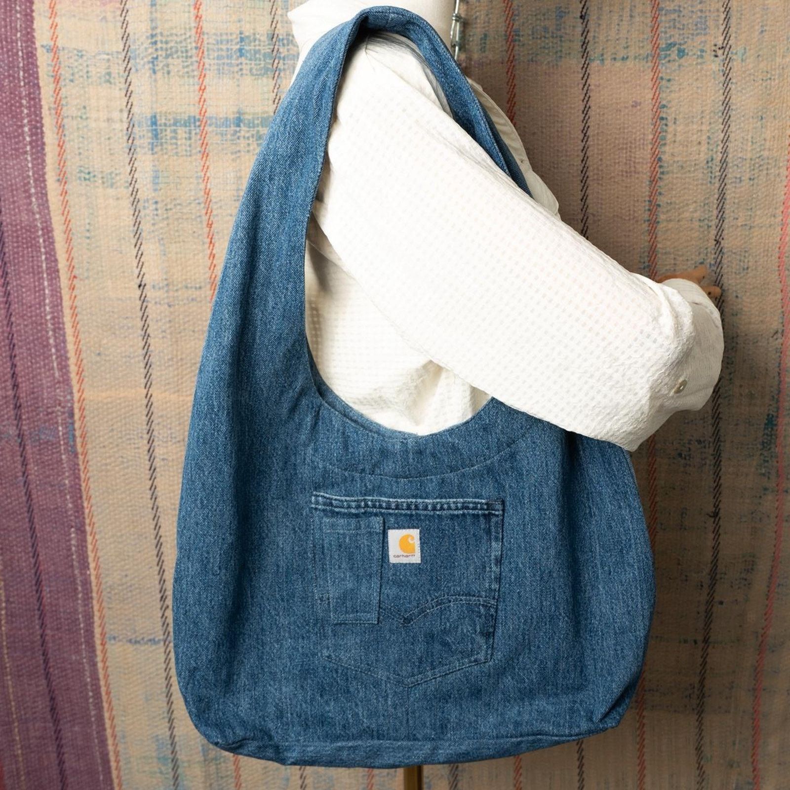 Carhartt Custom Upcycled Carhartt Hobo Bag | Upcycled shoulder bag Size ONE SIZE - 5 Thumbnail