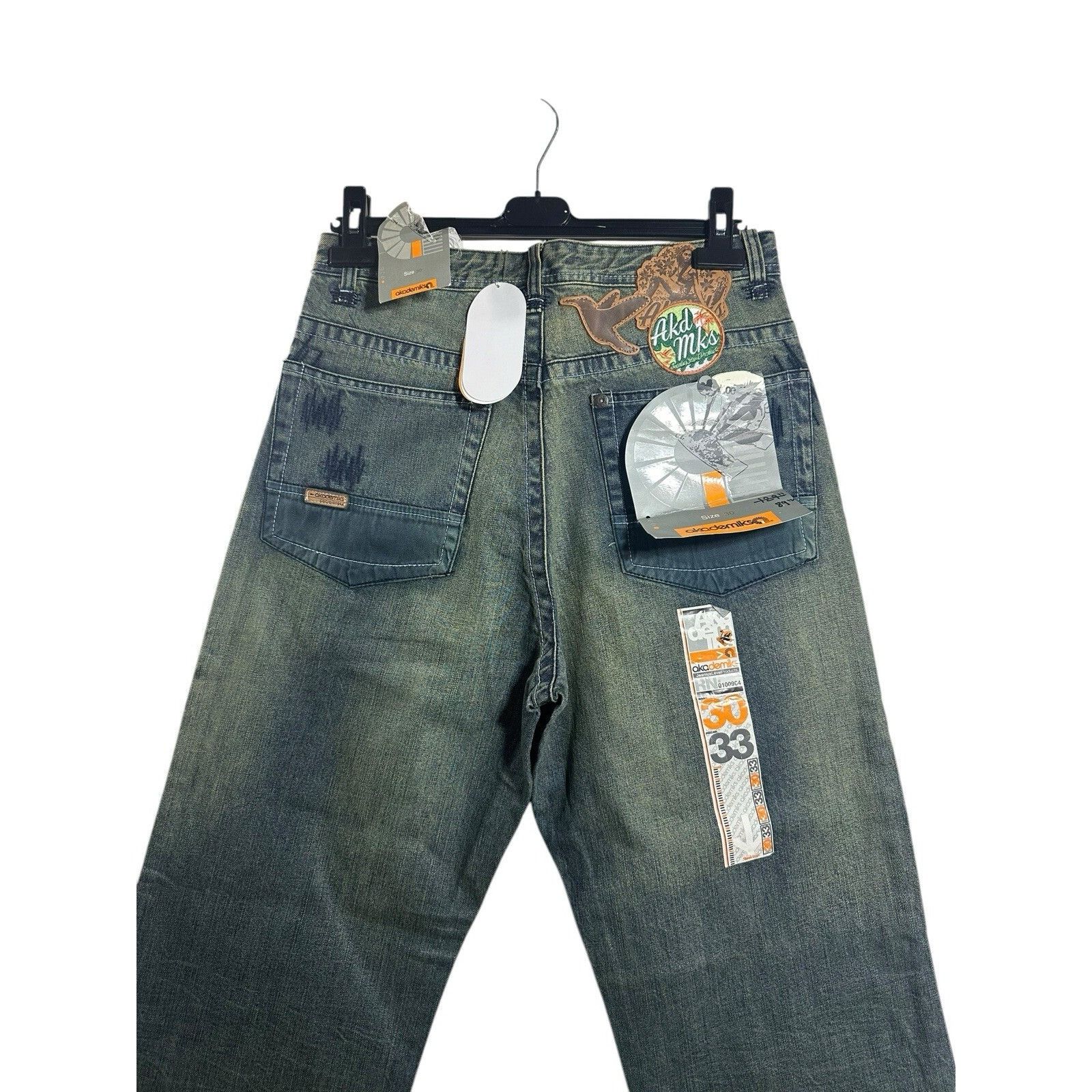 Akademiks Vintage Akademiks Jeans Mens Denim Baggy Wide Leg Hip Hop Y2 Size US 30 / EU 46 - 4 Thumbnail