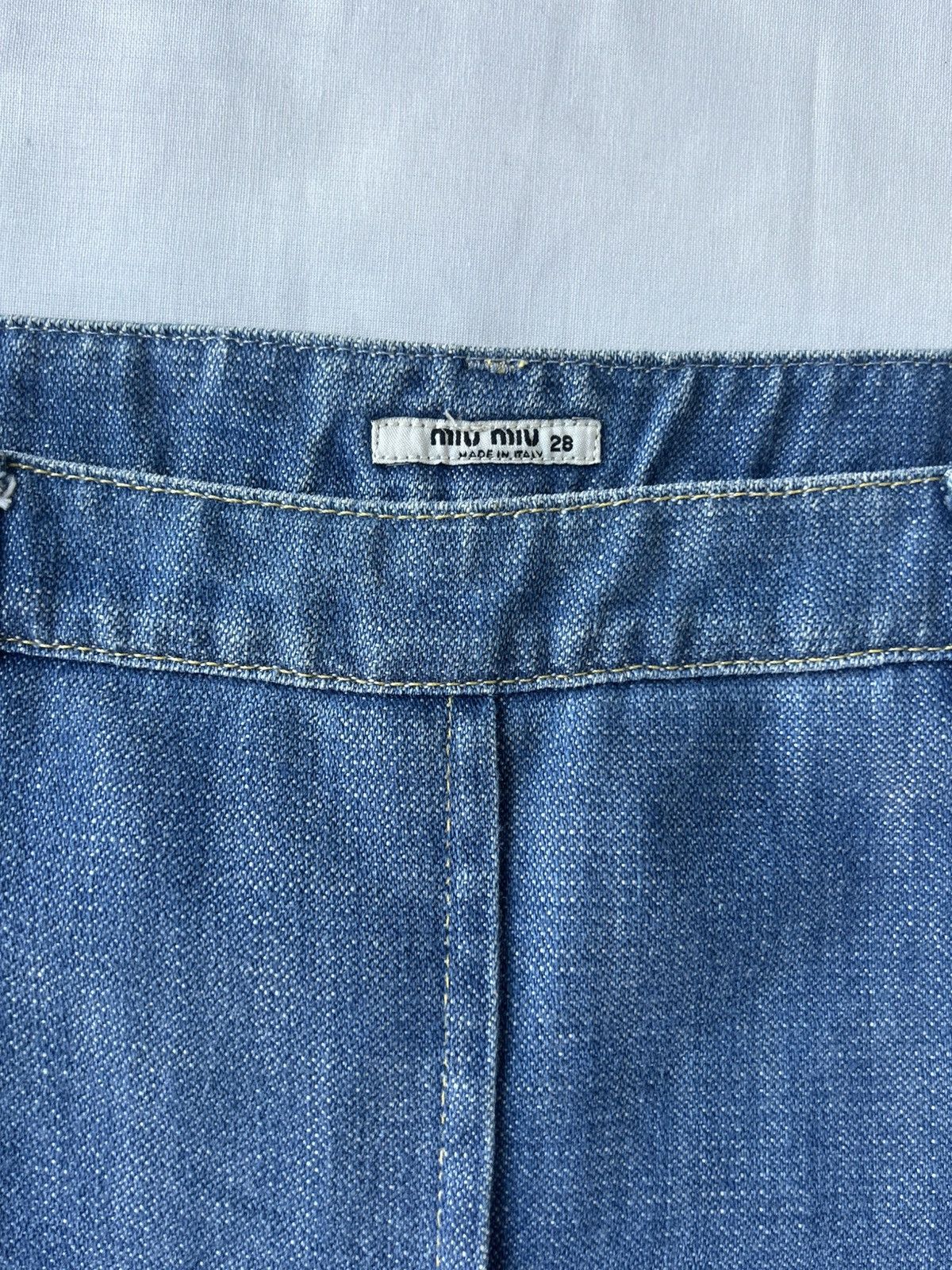 Miu Miu MIU MIU pleated denim skirt Size 29" - 3 Thumbnail