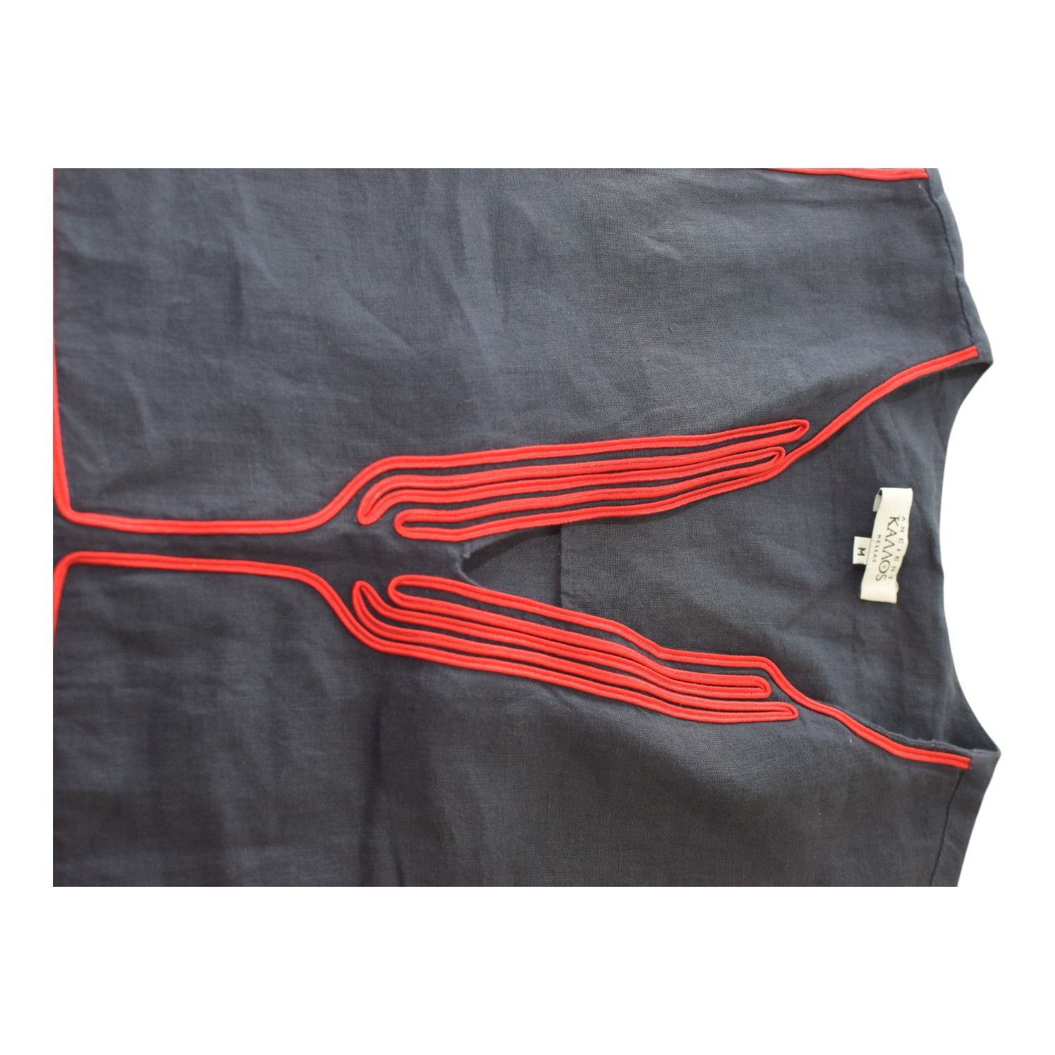Other Ancient Kallos Athena Cord Navy Blue Linen Maxi Dress – M Size M / US 6-8 / IT 42-44 - 4 Thumbnail