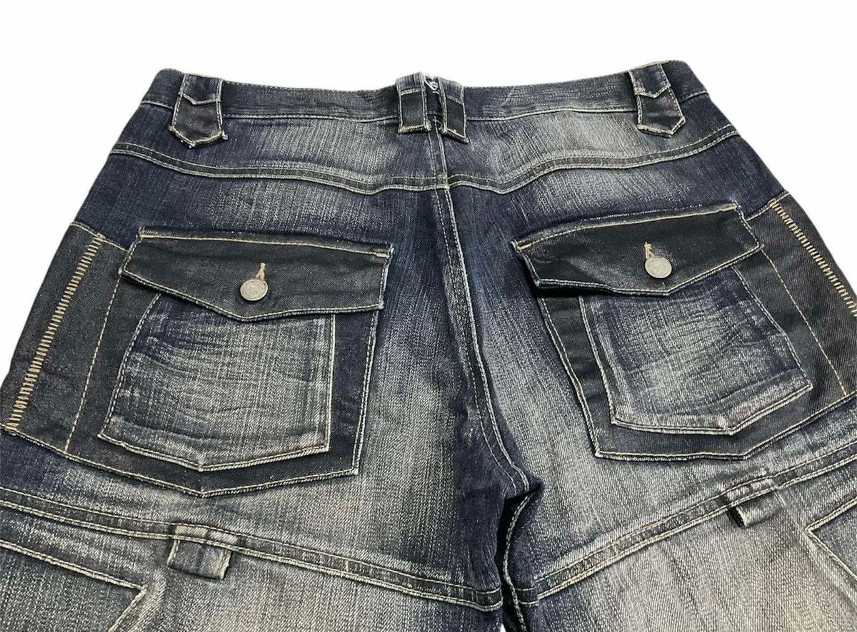 If Six Was Nine × Le Grande Bleu (L.G.B.) × PPFM 🔥Sick Y2K PPFM Panelled Layer Leather Denim Zipper Size US 33 - 11 Thumbnail