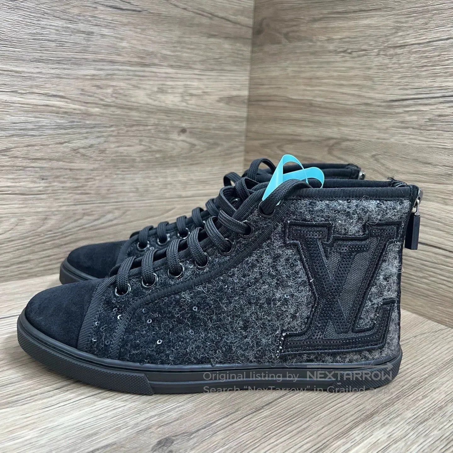 Louis Vuitton Louis Vuitton Black Gray Sequin Sneakers. Size US 6.5 / EU 39-40 - 1 Thumbnail