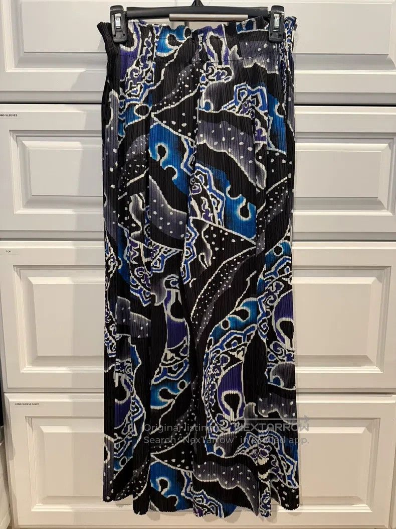 Issey Miyake Issey Miyake size:3 Black Peking Opera Mask Wide-Leg Pants Size 22" - 2 Thumbnail