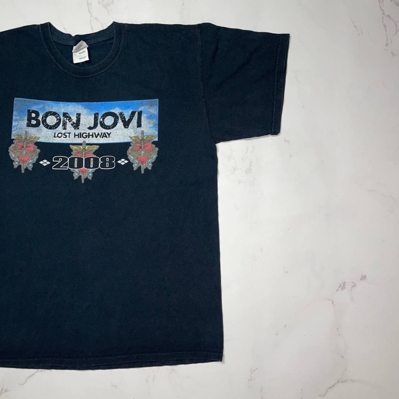 Gildan BON JOVI The Lost Highway Tour 2008 Size L Overseas Tour EUC Size US L / EU 52-54 / 3 - 3 Thumbnail