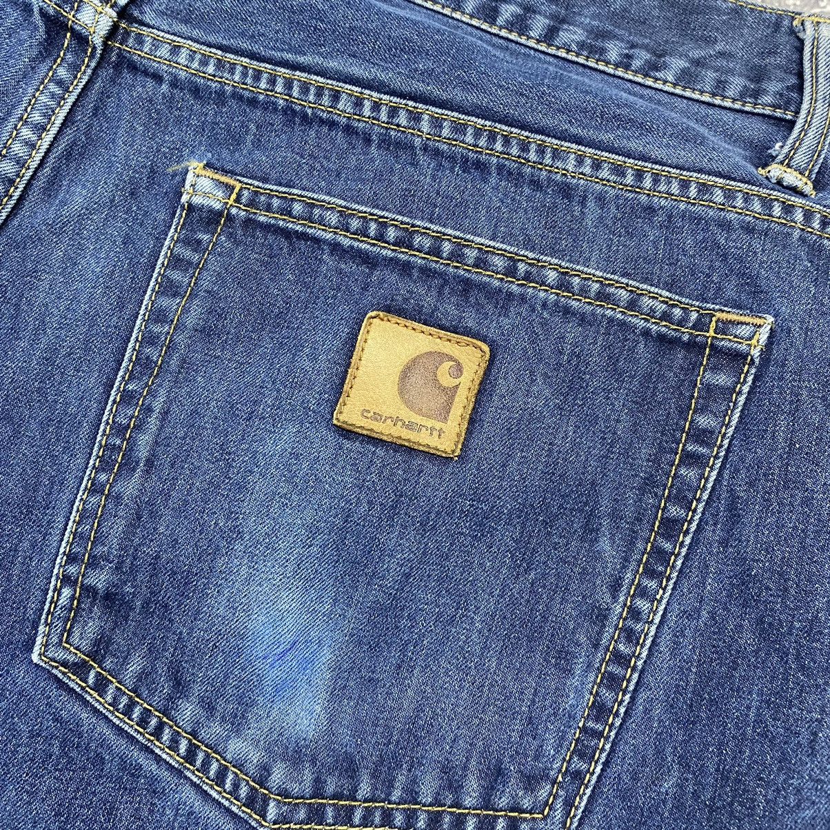 Vintage Vintage Carhartt Wip Patch logo 90’s workwear denim shorts Size US 38 / EU 54 - 4 Thumbnail