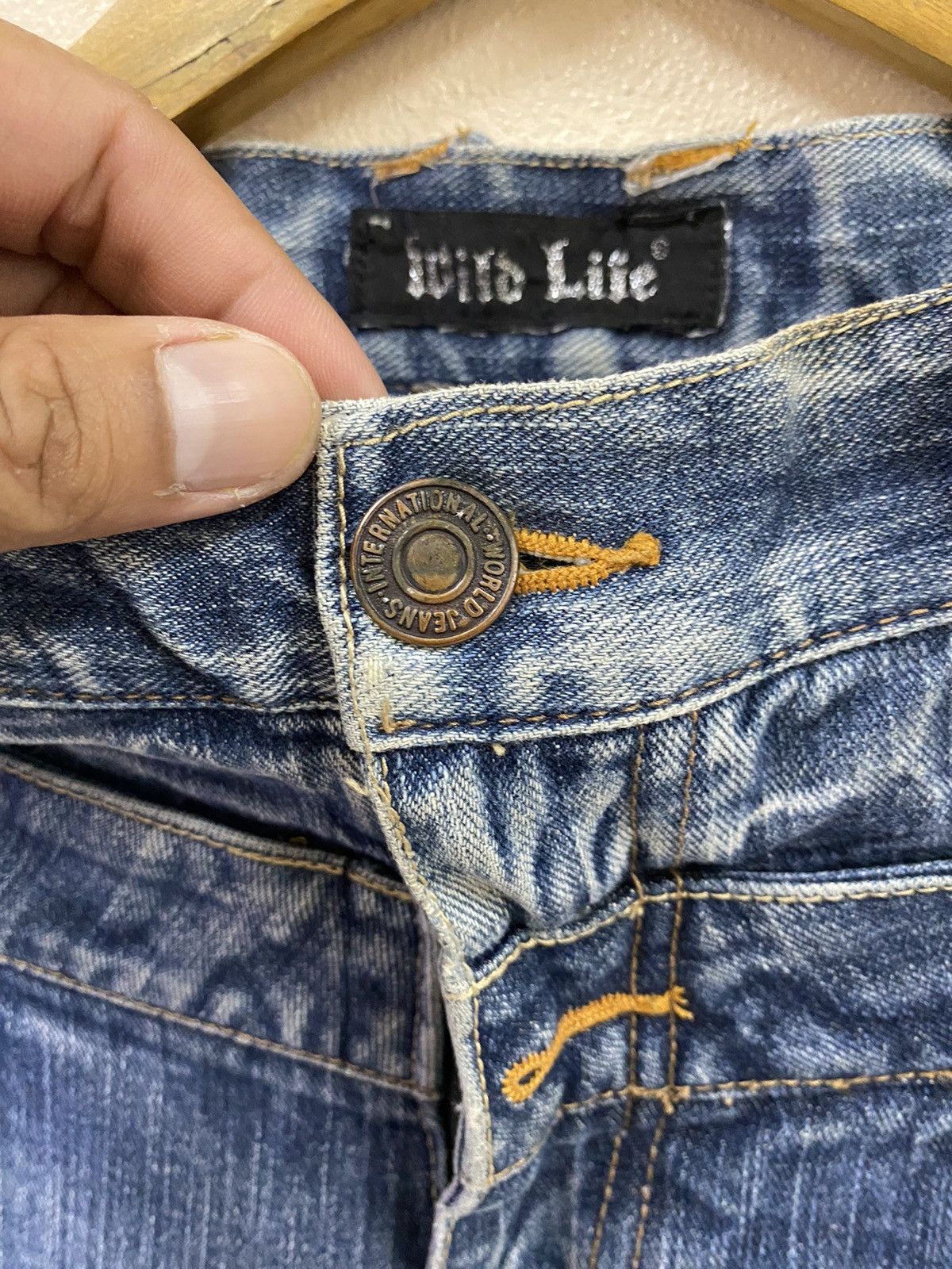 Japanese Brand Vtg Denim Double Waist Wild Life Japan Size US 34 / EU 50 - 11 Thumbnail