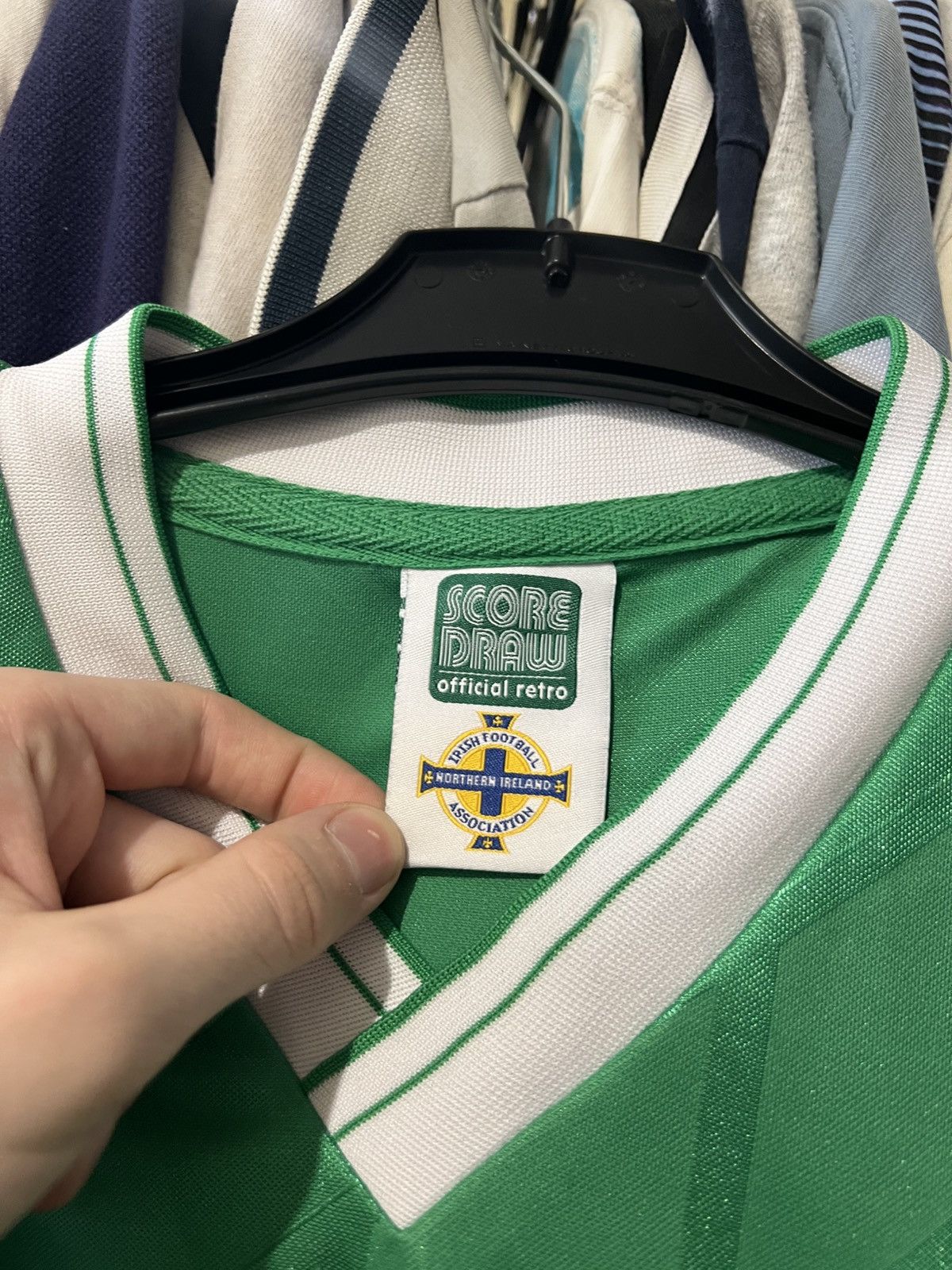 Vintage 1990s VINTAGE SCORE DRAW NORTHERN IRELAND FOOTBALL CLUB Size US M / EU 48-50 / 2 - 4 Thumbnail