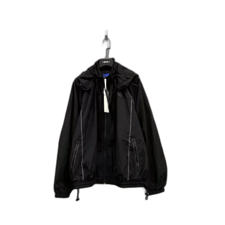 ADER ERROR Black Drawstring Stand Collar Jacket