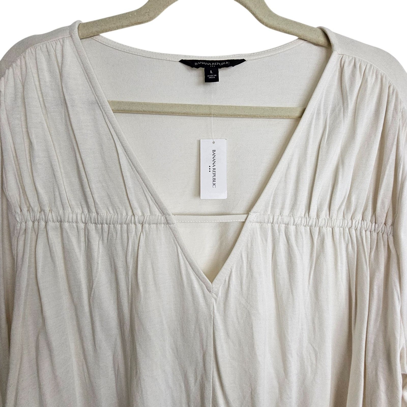 Banana Republic Banana Republic Womens Classic Tunic Size L Ivory Minimalist Size L / US 10 / IT 46 - 2 Thumbnail