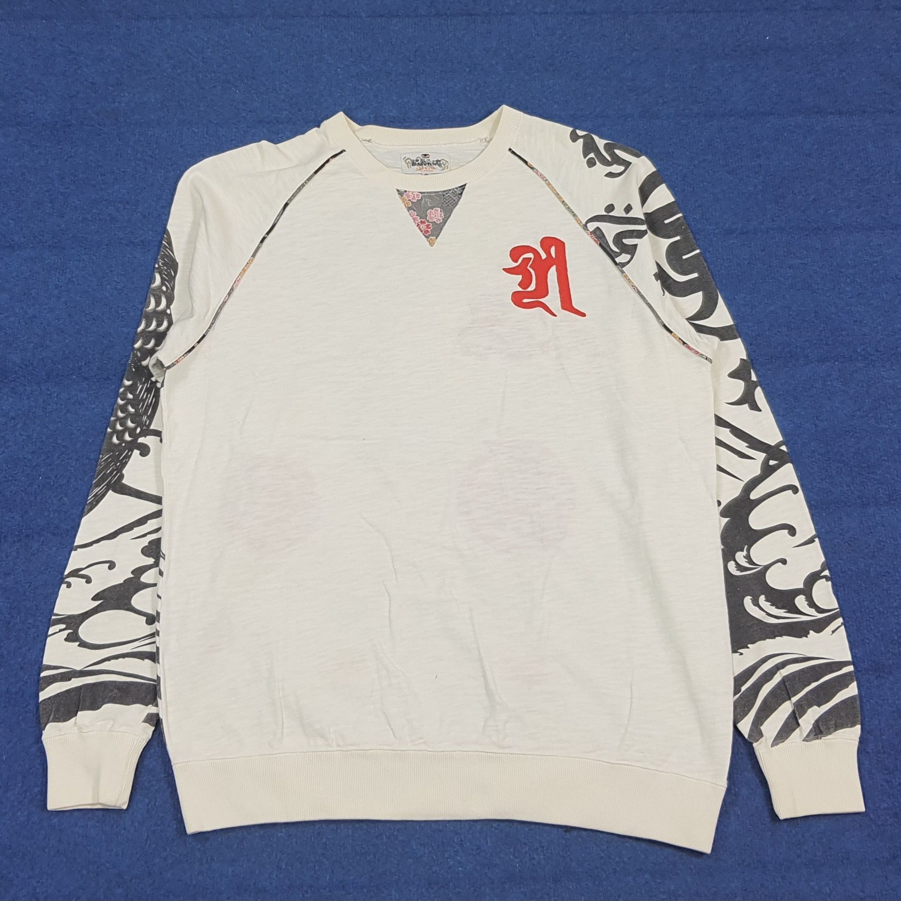 Karakuri Tamashii Vintage Karakuri Tamashi Japan Koi Fish Sweatshirt C291N16 Size US XL / EU 56 / 4 - 4 Thumbnail