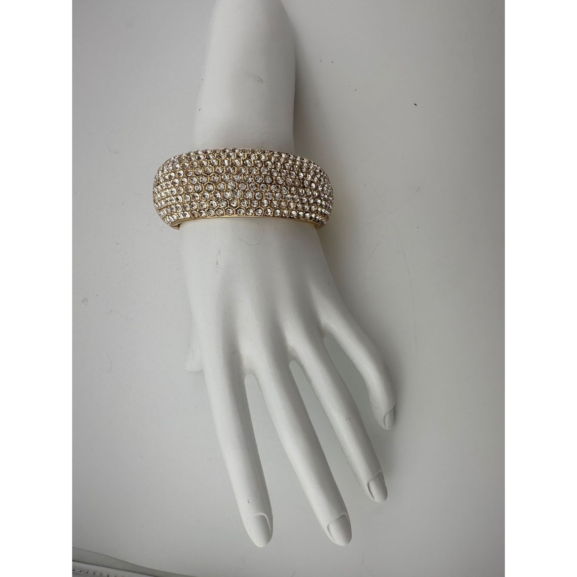 Other Wide Rhinestone Bangle Bracelet Size ONE SIZE - 2 Thumbnail