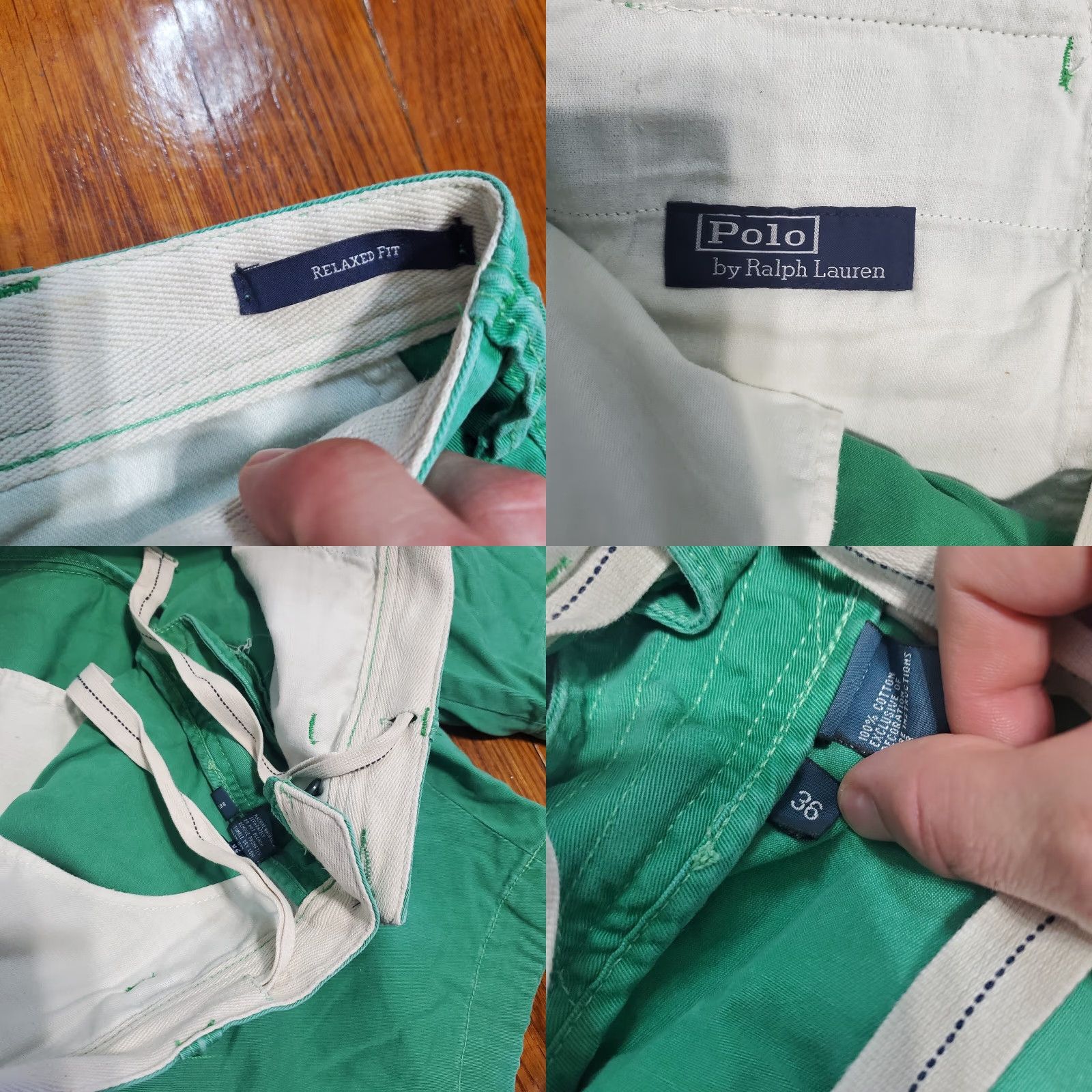 Polo Ralph Lauren VINTAGE Polo Ralph Lauren Shorts Mens 36 Green Bermuda 9" Drawstring Military Baggy Relaxed Casual Size US M / EU 48-50 / 2 - 8 Thumbnail