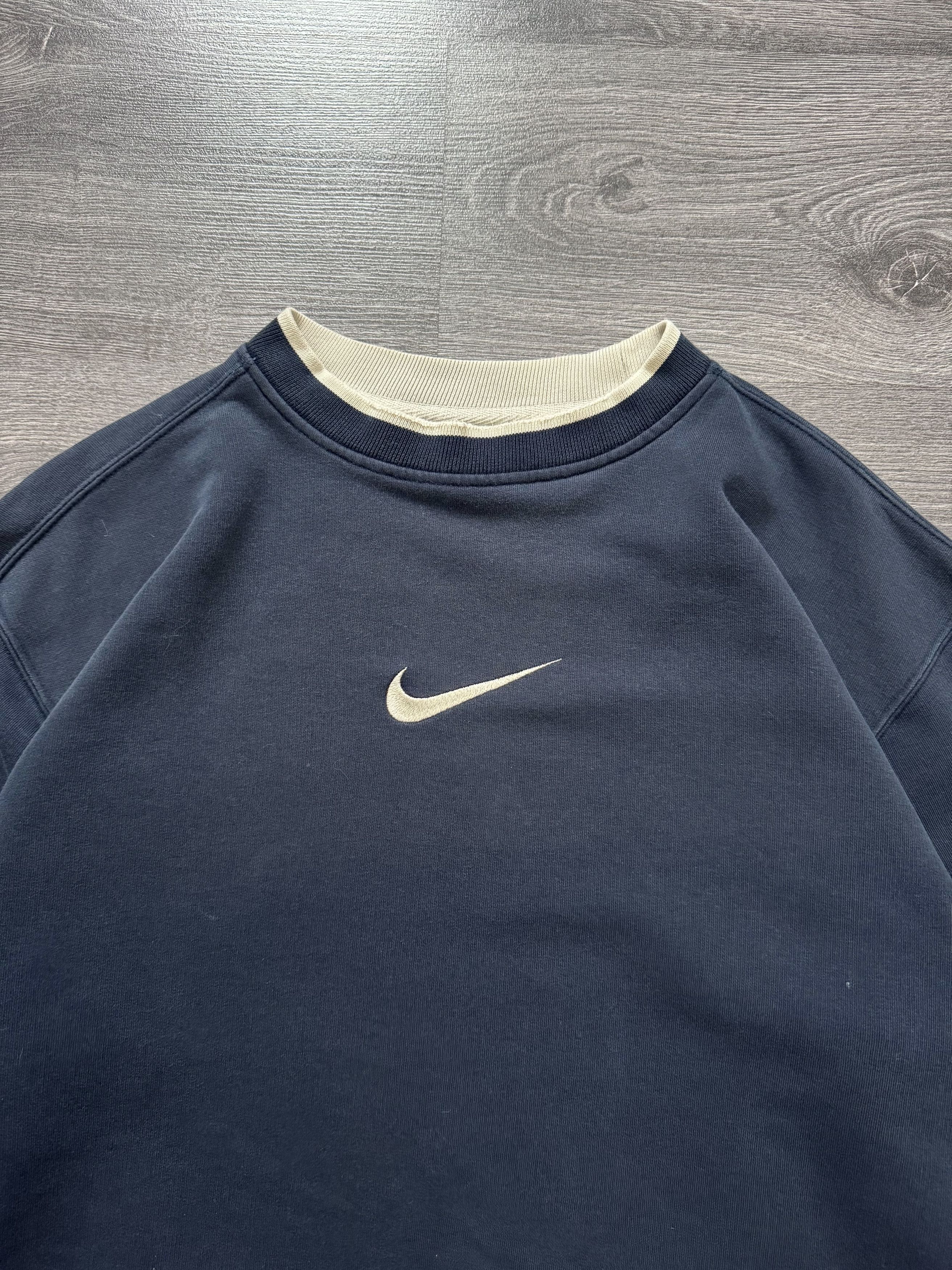 Nike Vintage Trashed Nike Centre Swoosh Baggy Sweatshirt Size US L / EU 52-54 / 3 - 2 Thumbnail