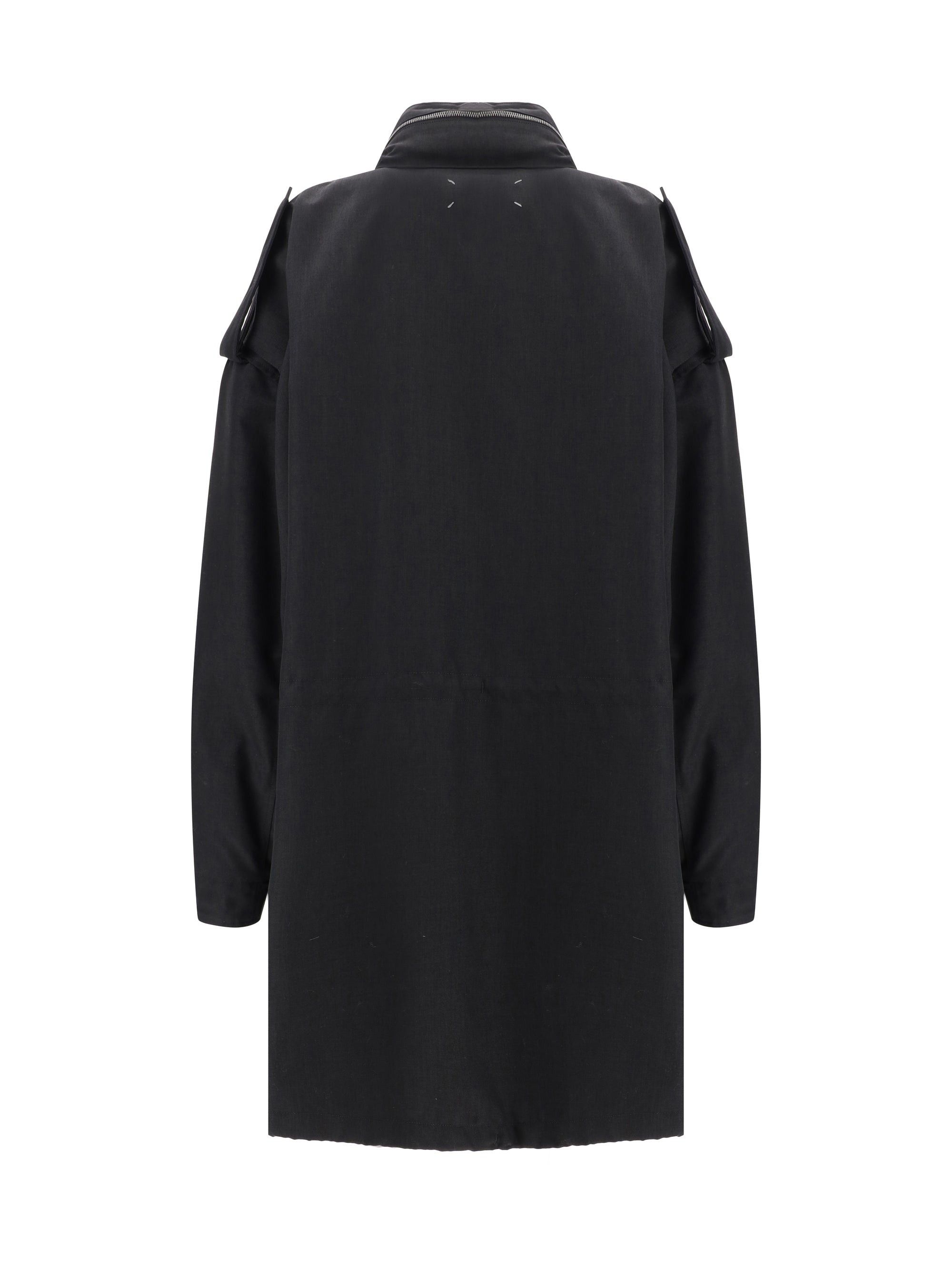 Maison Margiela o1y0625 Hooded Jacket in Black Size M / US 6-8 / IT 42-44 - 2 Thumbnail