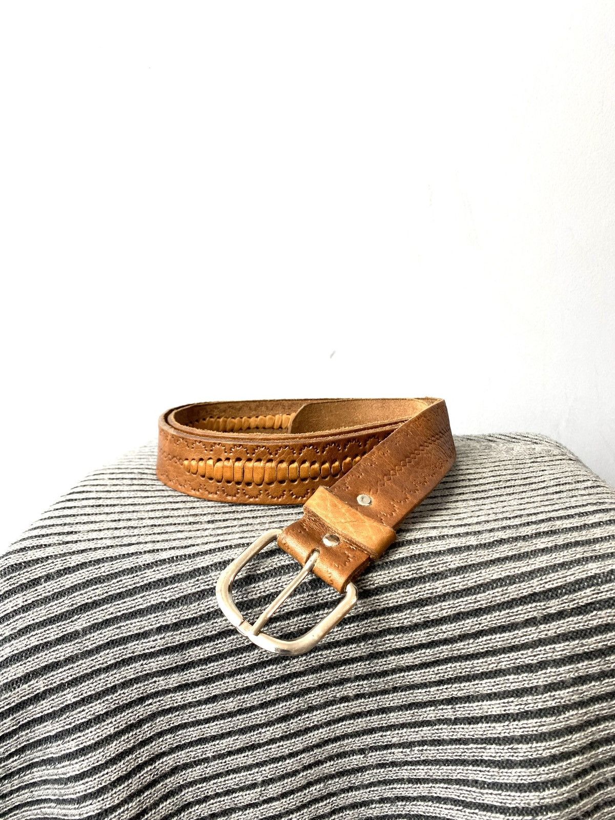 Cowboy Equipment Rare! Vintage Leather Belt Western Cowboy Style Texas Sendra Size ONE SIZE - 1 Thumbnail