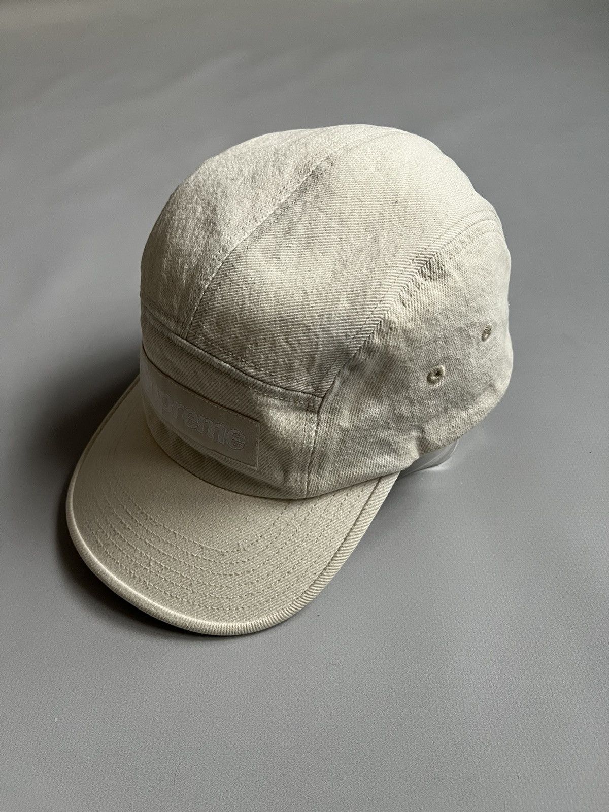 Supreme SUPREME White Canvas 5 Panel Cotton Cap Hat Size ONE SIZE - 2 Thumbnail
