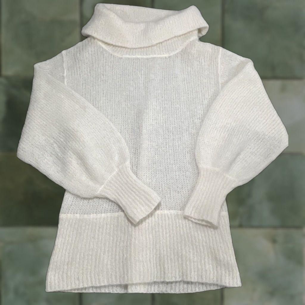 Free People Free People Oversized Cowl Neck Sweater Women’s XS Cream Alpaca Bohemian Pullover Size XS / US 0-2 / IT 36-38 - 1 Thumbnail