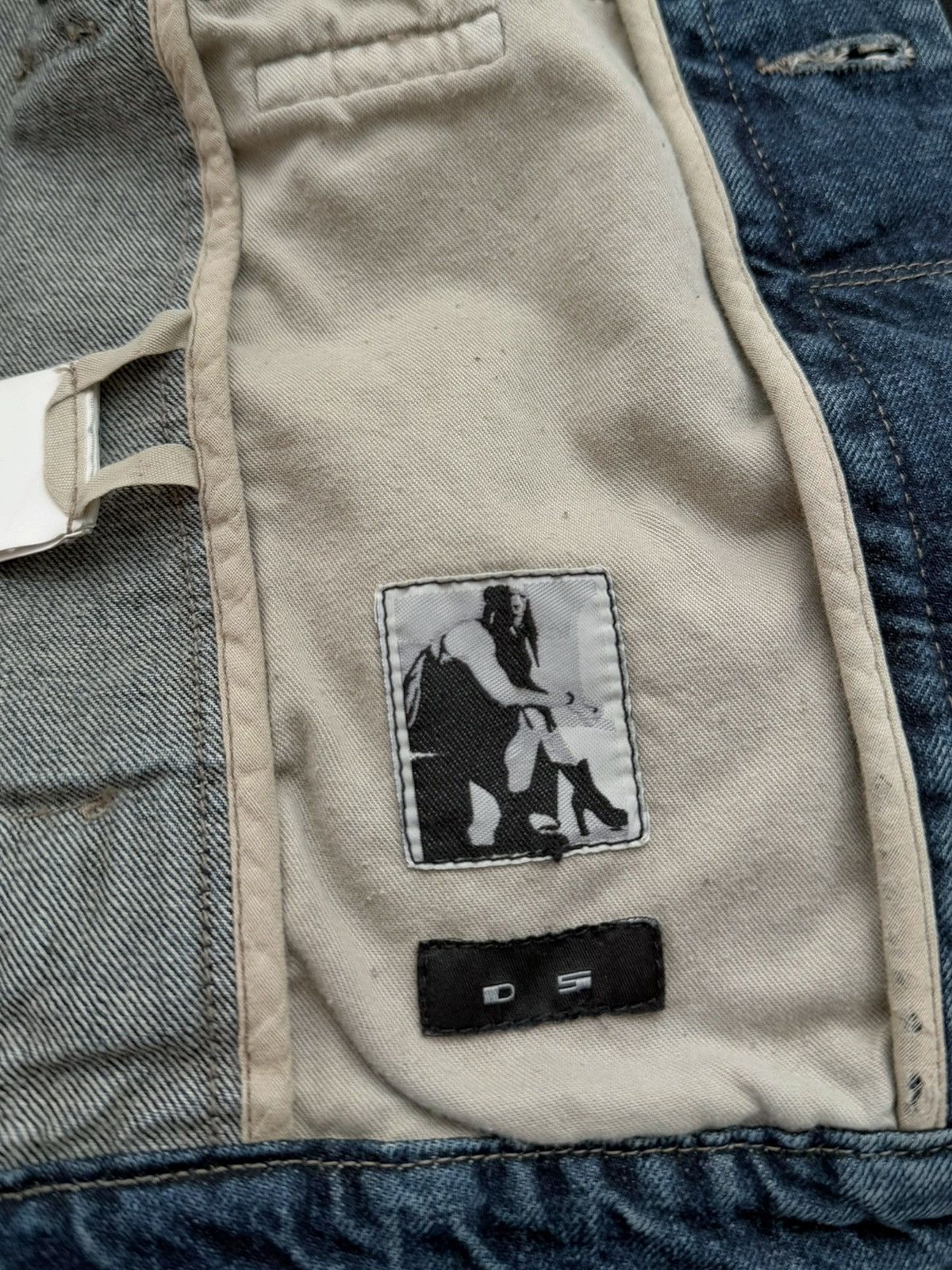 Rick Owens RARE Crust Oil Calf Stooge Denim Hybrid Trucker Jacket Size US M / EU 48-50 / 2 - 8 Thumbnail