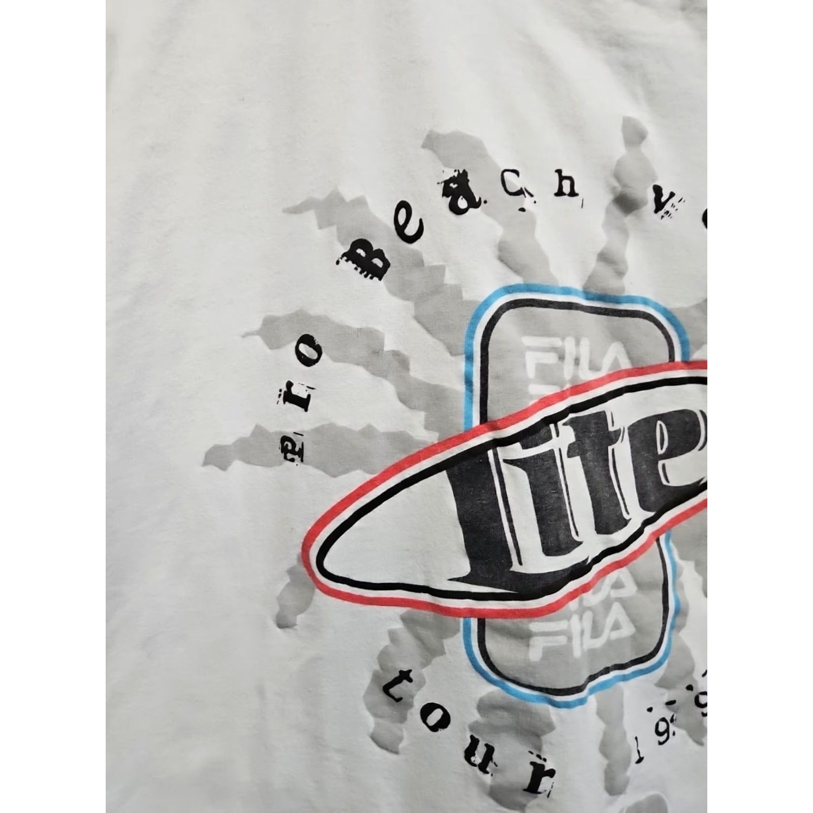 Fila VINTAGE FILA 1995 Pro Beach Volleyball Tour AVP Single Stitch Shirt Men XL White Graphic Print Volleyball Shirt Mens XL Size US XL / EU 56 / 4 - 5 Thumbnail