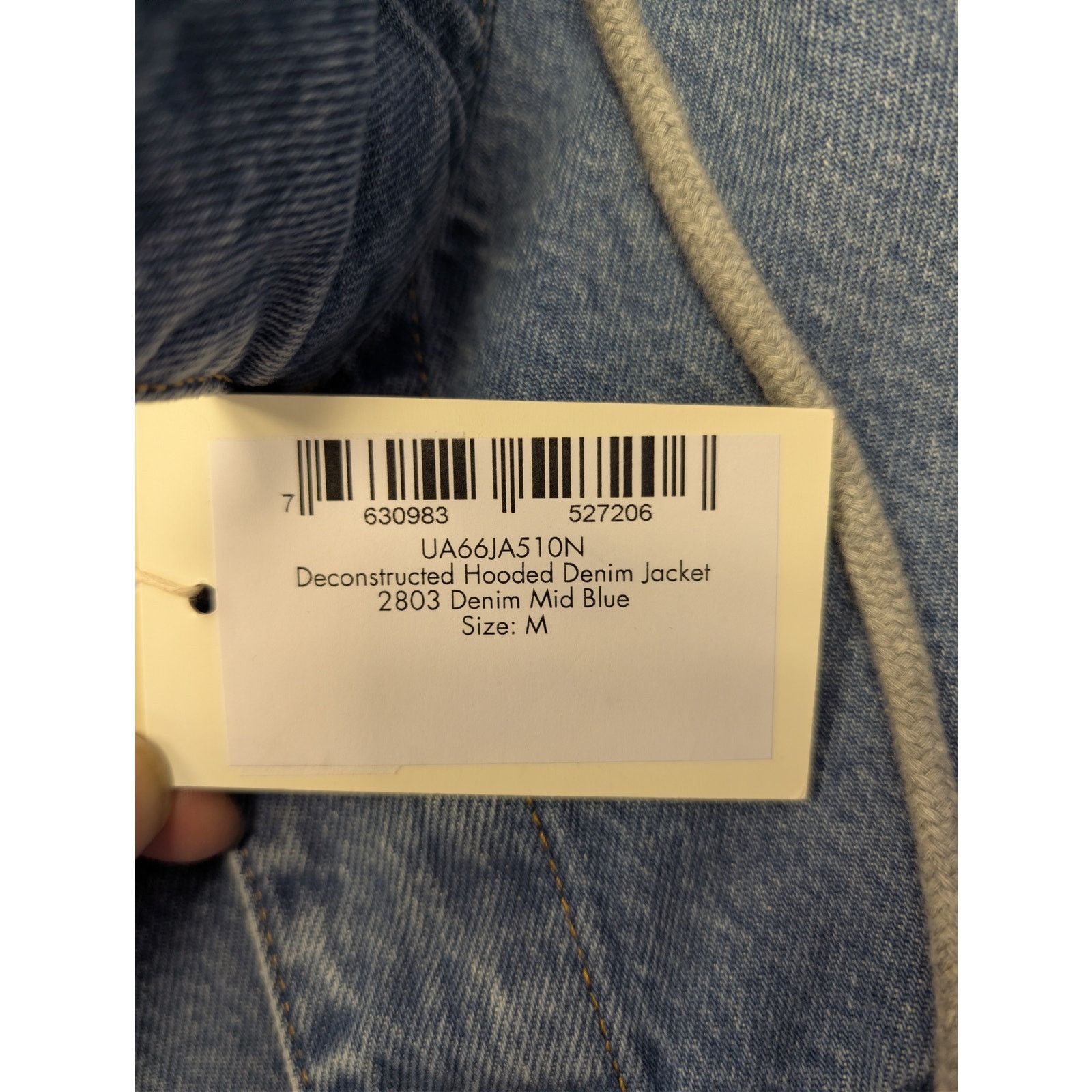 Vetements o1rshd1 Deconstructed Hooded Denim Jacket in Denim Mid Blue Size US M / EU 48-50 / 2 - 19 Thumbnail