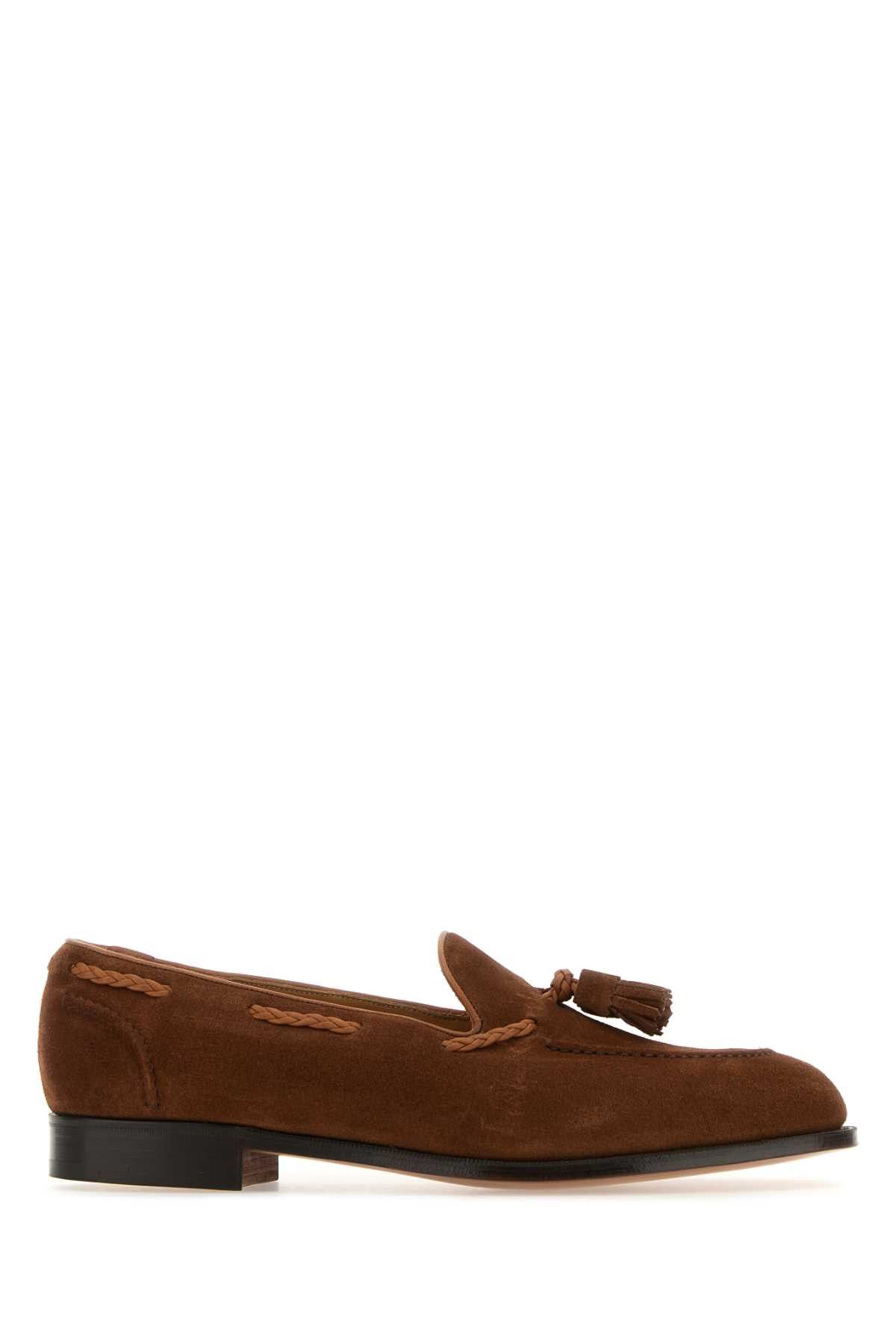 Edward Green Brown Suede Belgravia Loafers Size US 8.5 / EU 41-42 - 1 Thumbnail