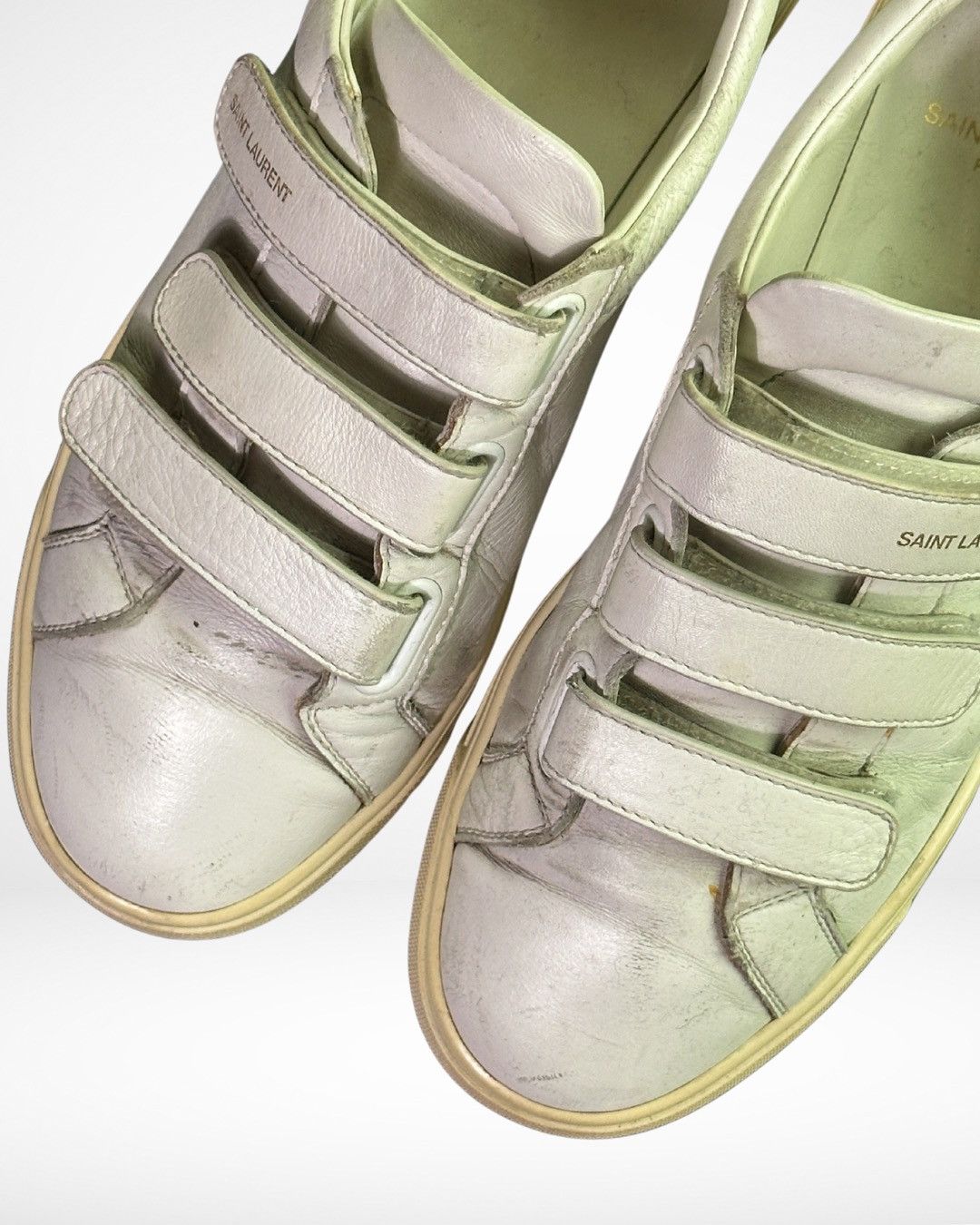 Hedi Slimane × Saint Laurent Paris SS12 Hedi Slimane SL/01 Velcro Strap Skater Sneakers Size US 6 / EU 39 - 4 Thumbnail