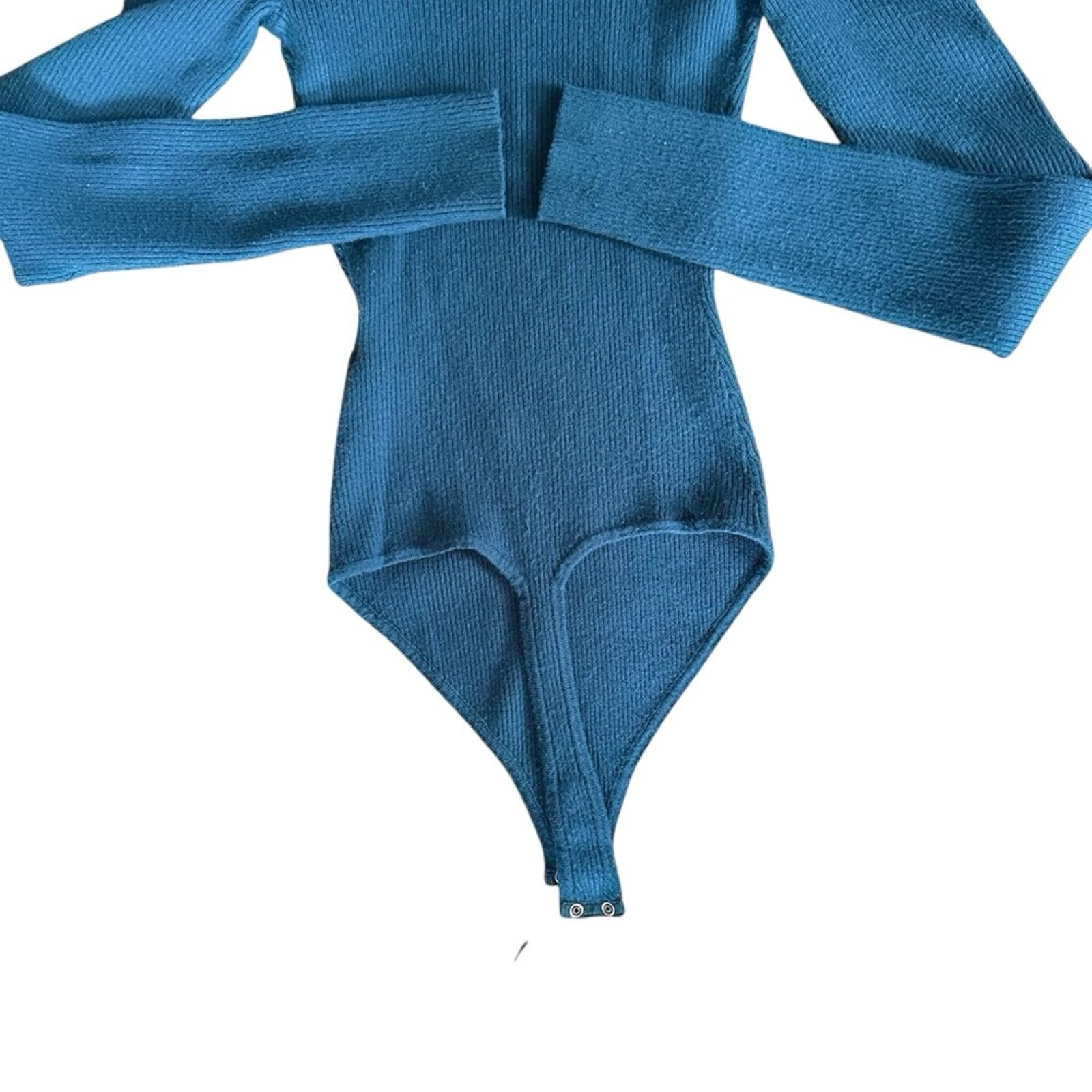 Abercrombie & Fitch Abercrombie & Fitch Emerald Green Turtleneck Bodysuit Size S / US 4 / IT 40 - 6 Thumbnail