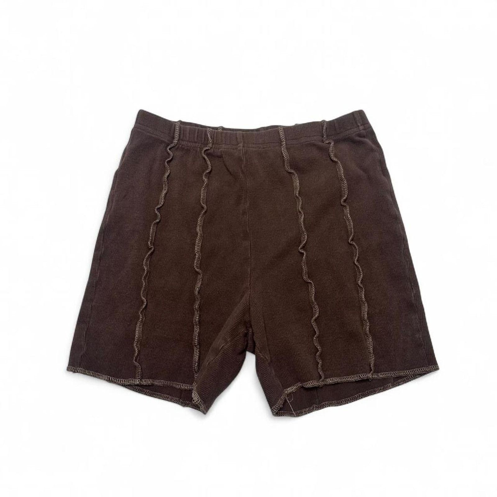 Other Motel Rocks Brown Cotton Scallopped Edges Shorts Size Small Size 27" / US 4 / IT 40 - 1 Thumbnail