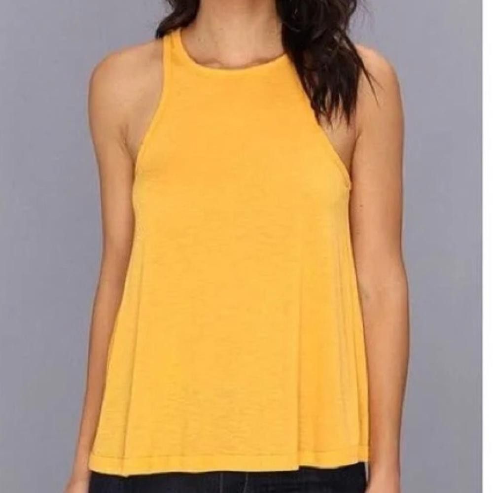 Free People Free People l Long Beach Ribbed Tank Yellow Medium Size M / US 6-8 / IT 42-44 - 1 Thumbnail