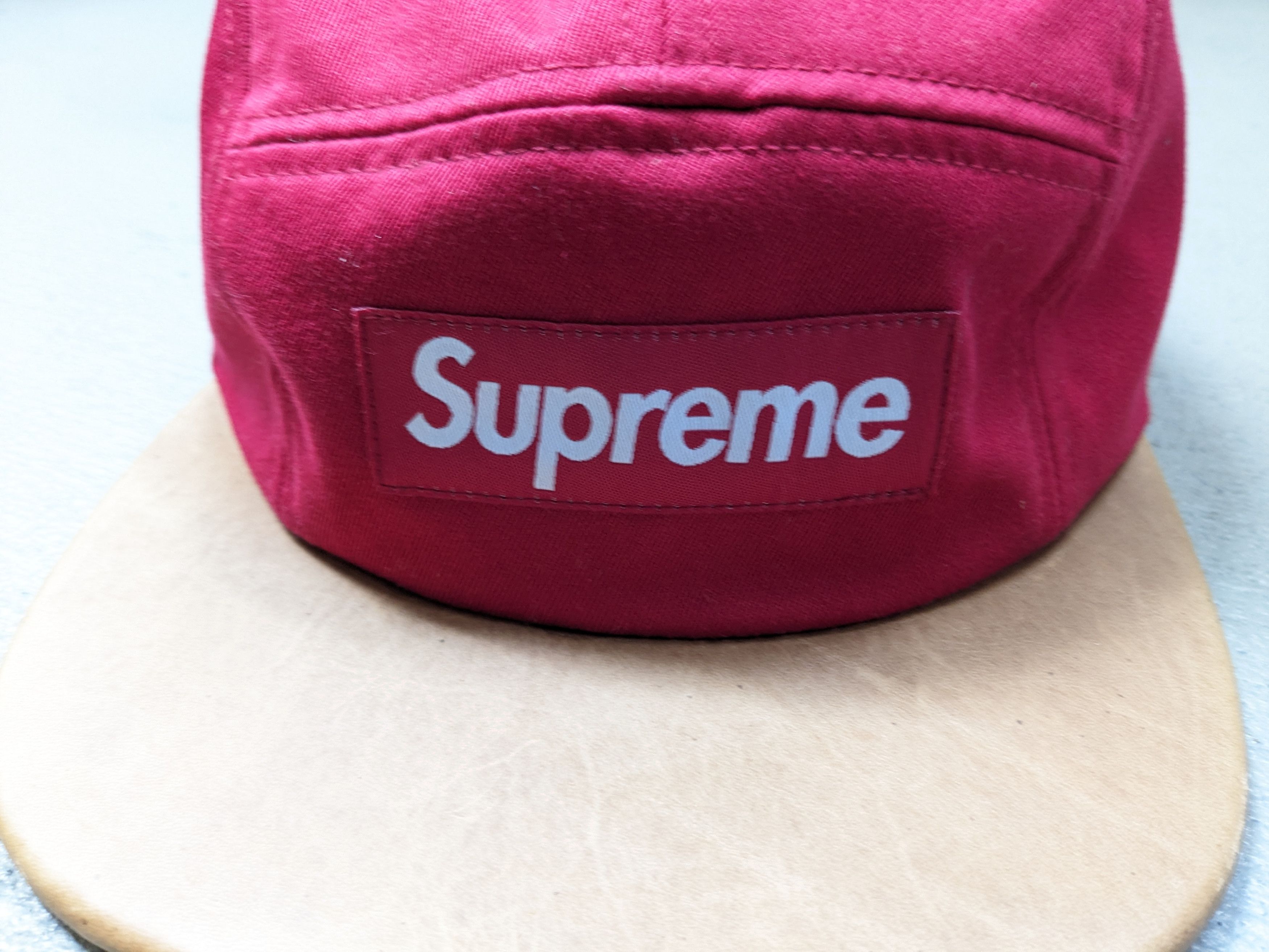 Supreme Supreme Expedition Leather Visor Camp Cap Red Brown BOGO Size ONE SIZE - 3 Thumbnail