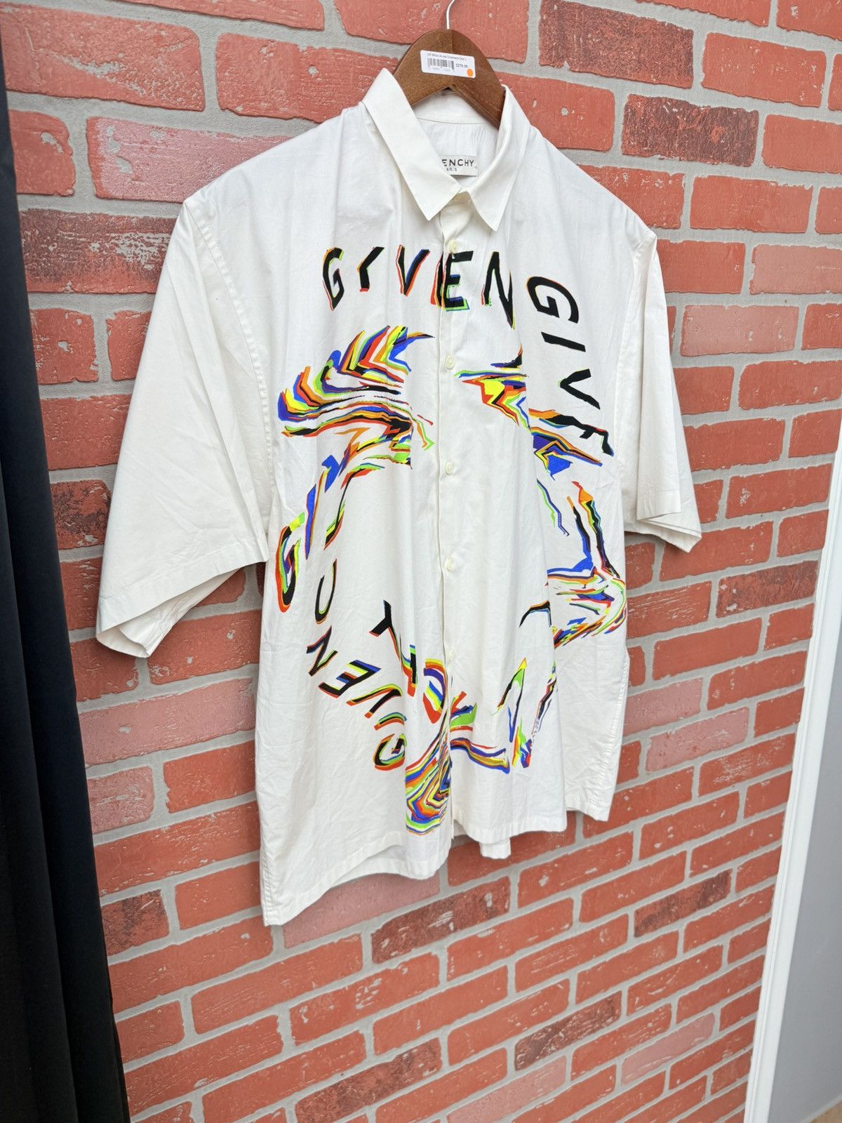 Givenchy Givenchy Men's 41 Glitch Oversized Short Sleeve Shirt SZ 39 Size US M / EU 48-50 / 2 - 2 Thumbnail