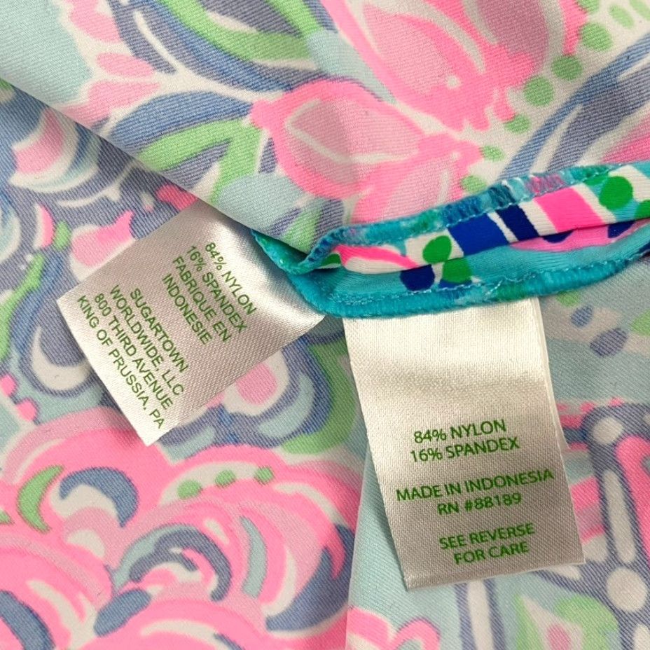Lilly Pulitzer VINTAGE Lilly Pulitzer Cover Up Shirt Womens XL Floral Sleeveless Tunic Blue Pink Summer Casual Beach Size XL / US 12-14 / IT 48-50 - 6 Thumbnail