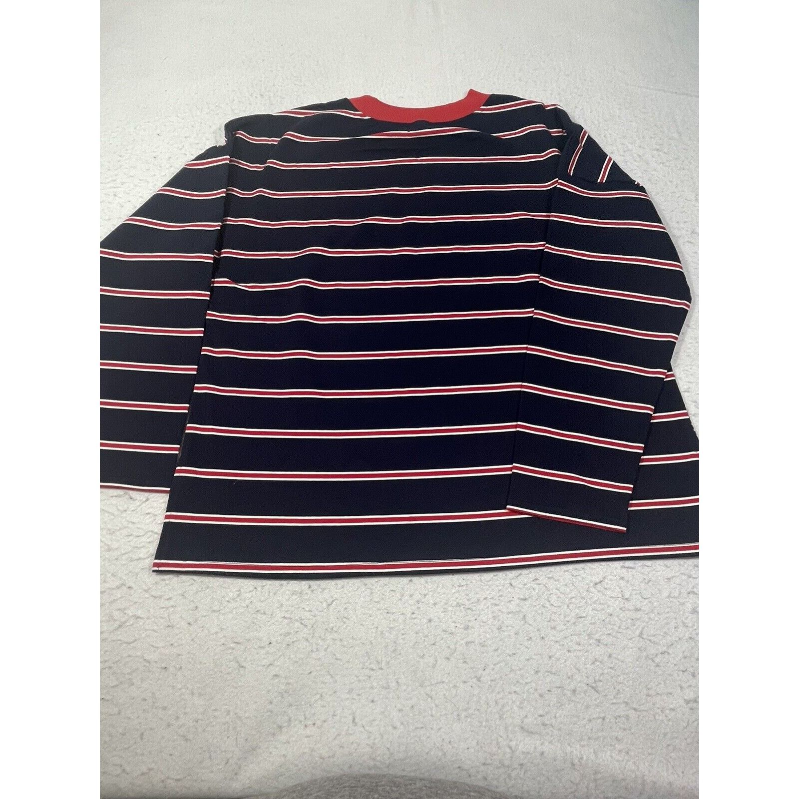 Nordstrom ABOUND Womens Navy Blue Red Striped Tee Size Small Size S / US 4 / IT 40 - 10 Thumbnail