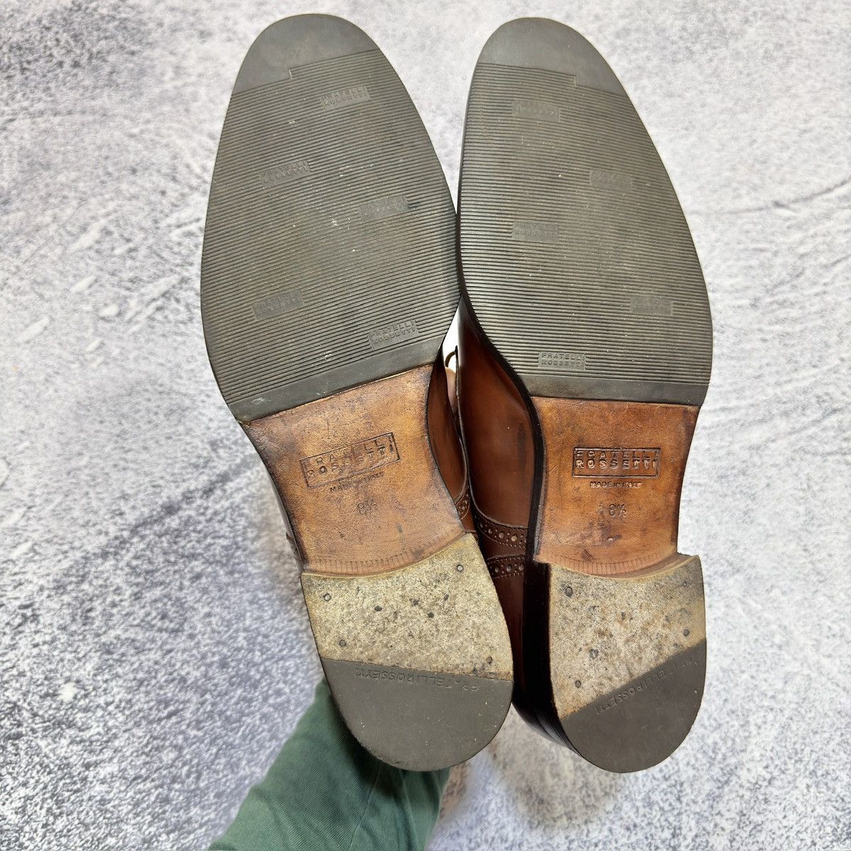 Fratelli Rossetti × Handmade Fratelli Rosetti Italy Derby Brogues US9.5 UK8.5 EU42.5 Size US 9.5 / EU 42-43 - 14 Thumbnail