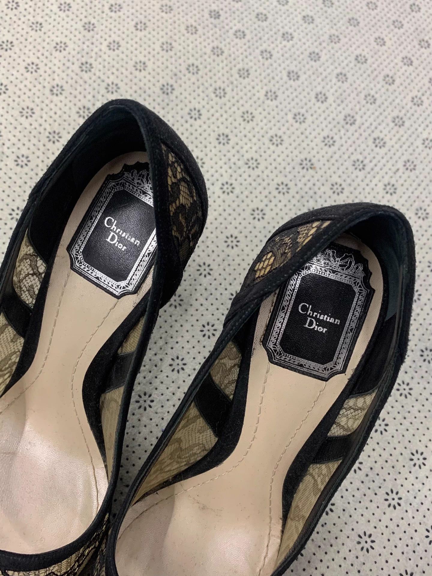 Dior Dior black cutout lace heels EU 39 Size US 8 / IT 38 - 3 Thumbnail