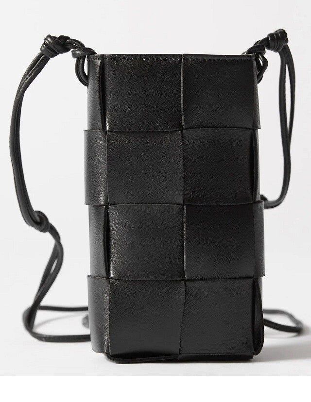Black Cassette Mobile Phone Pouch, Women's