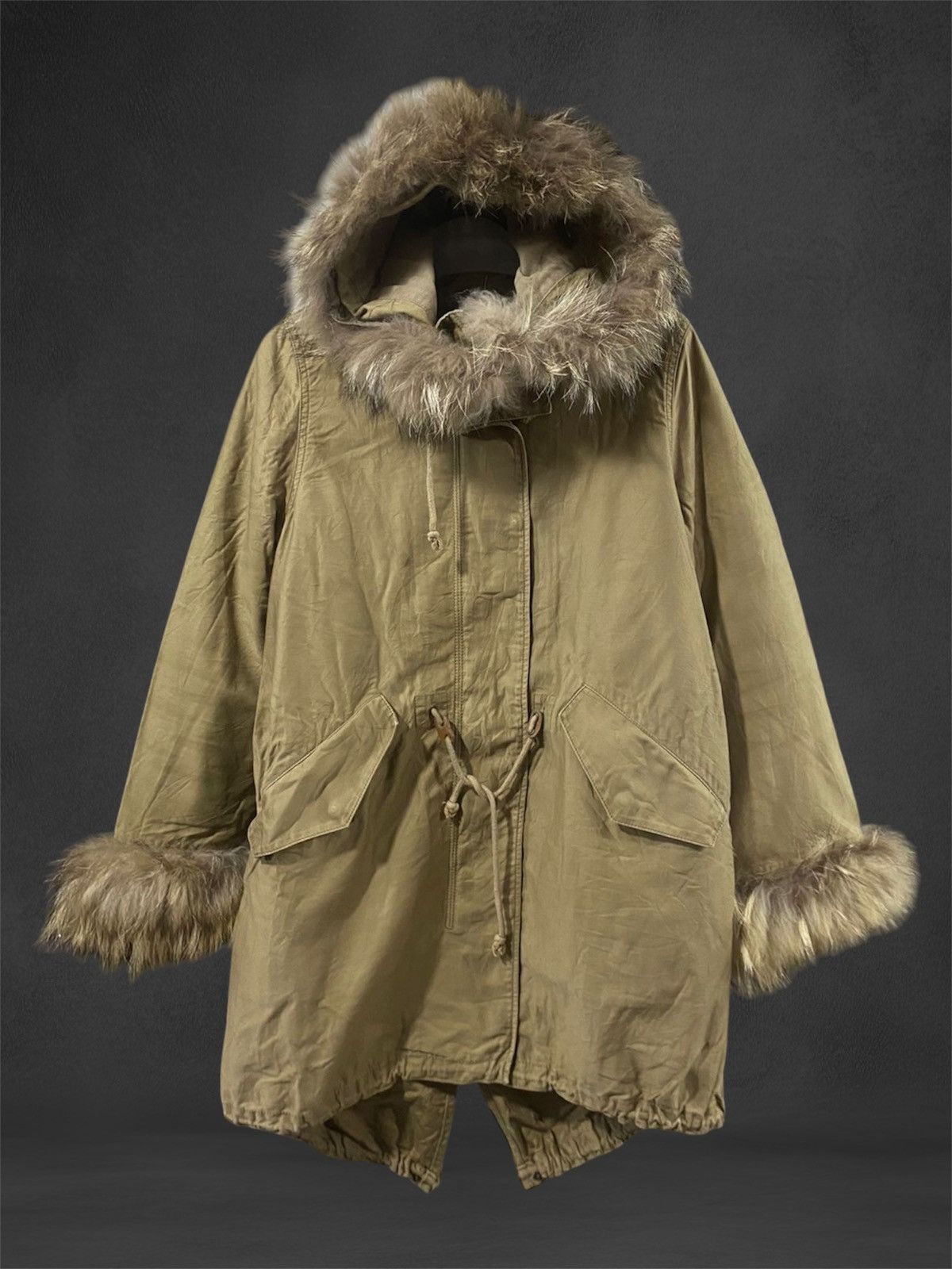 ADAM ET ROPE Adam Et Rope Fur Military Fishtail Parka Size S / US 4 / IT 40 - 1 Thumbnail