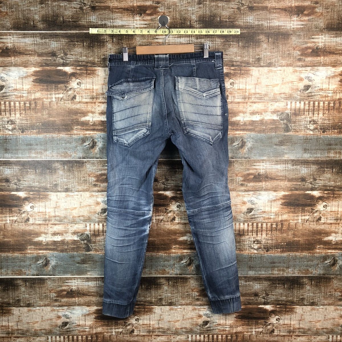 Japanese Brand Field Core Blue Distressed Denim Pants #A2122 Size US 31 - 16 Thumbnail
