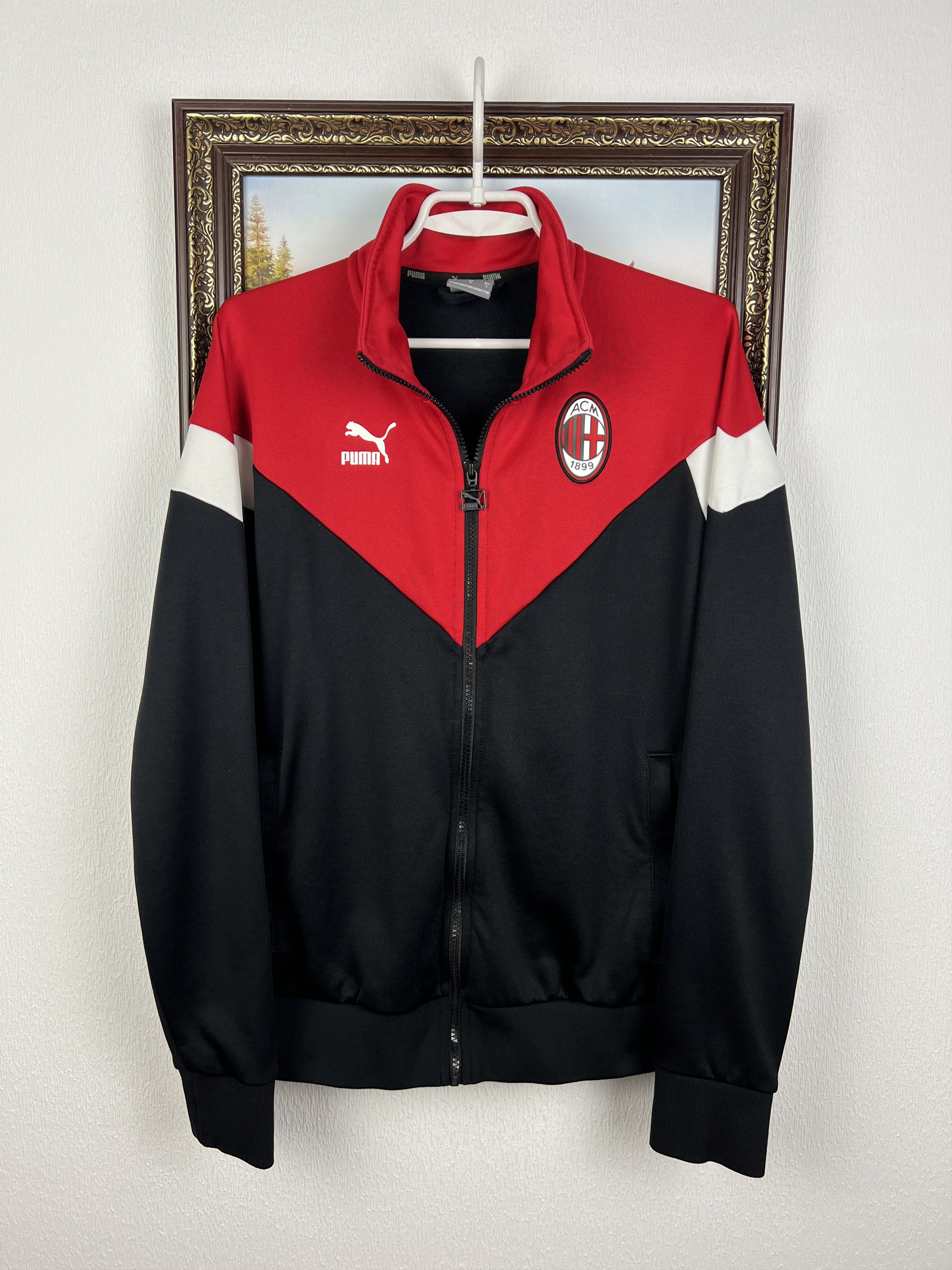 Puma AC Milan Football Suit Soccer Set Jacket Pants Track Top Size US S / EU 44-46 / 1 - 2 Thumbnail