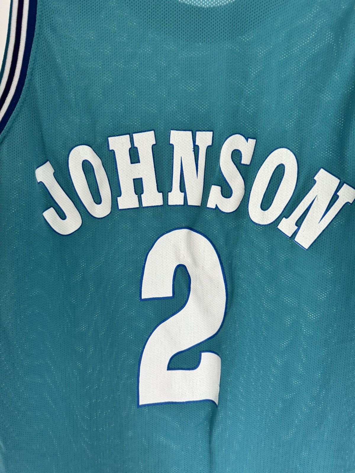 Champion Larry Johnson Charlotte Hornets Champion Jersey size 44 Size US S / EU 44-46 / 1 - 6 Thumbnail