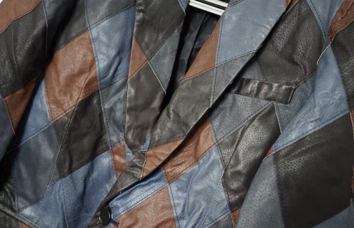 Katharine Hamnett London Katharine Hamnett Argyle Panel Leather Jacket Size US M / EU 48-50 / 2 - 5 Thumbnail