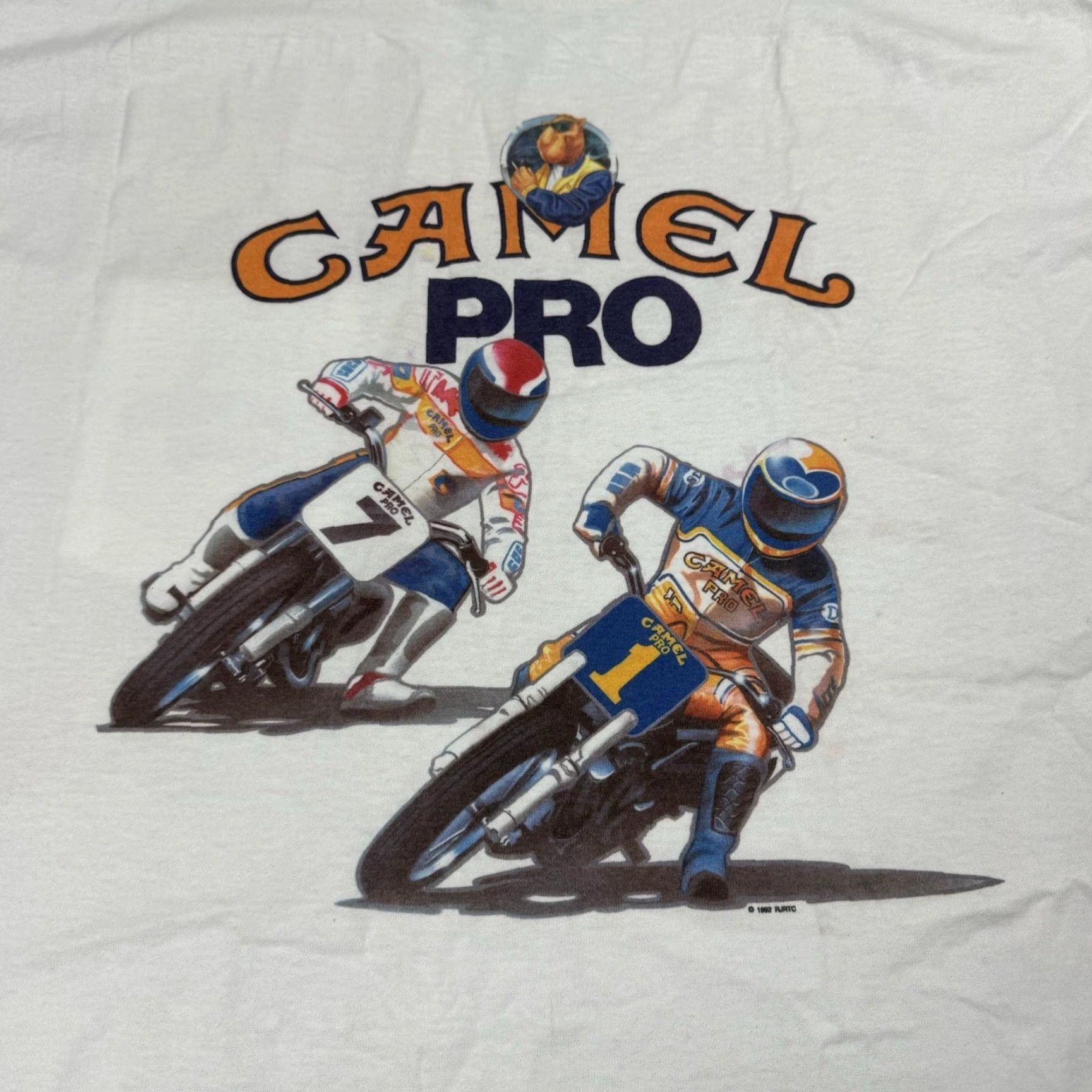 Camel VINTAGE Camel Pro T-Shirt Joe Camel Graphic Print 90s XL White Mens Size US XL / EU 56 / 4 - 3 Thumbnail