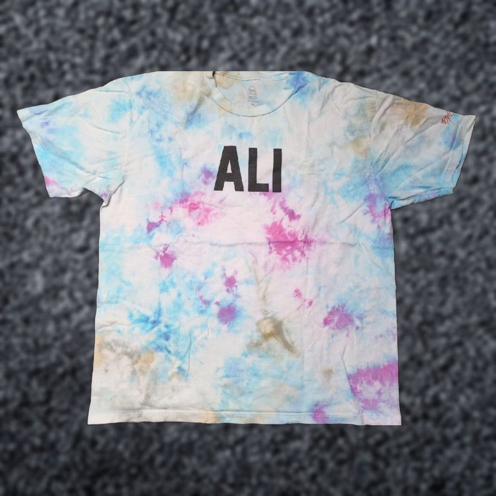 Mens XL Muhammad Ali GOAT Double Sided Tie Dye T Shirt