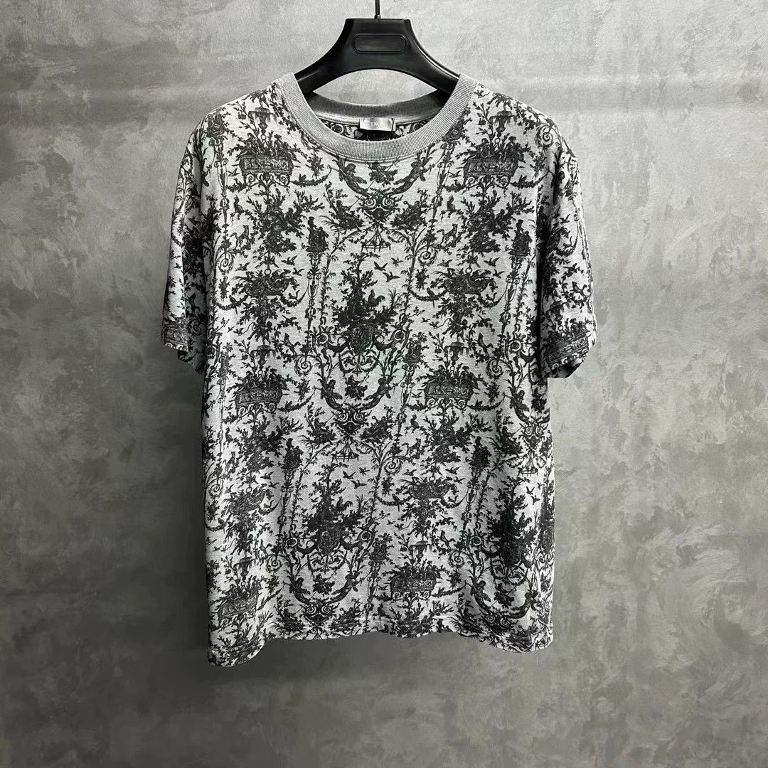 Dior Dior Retro Printed Gray T-Shirt M Men Size US M / EU 48-50 / 2 - 1 Thumbnail