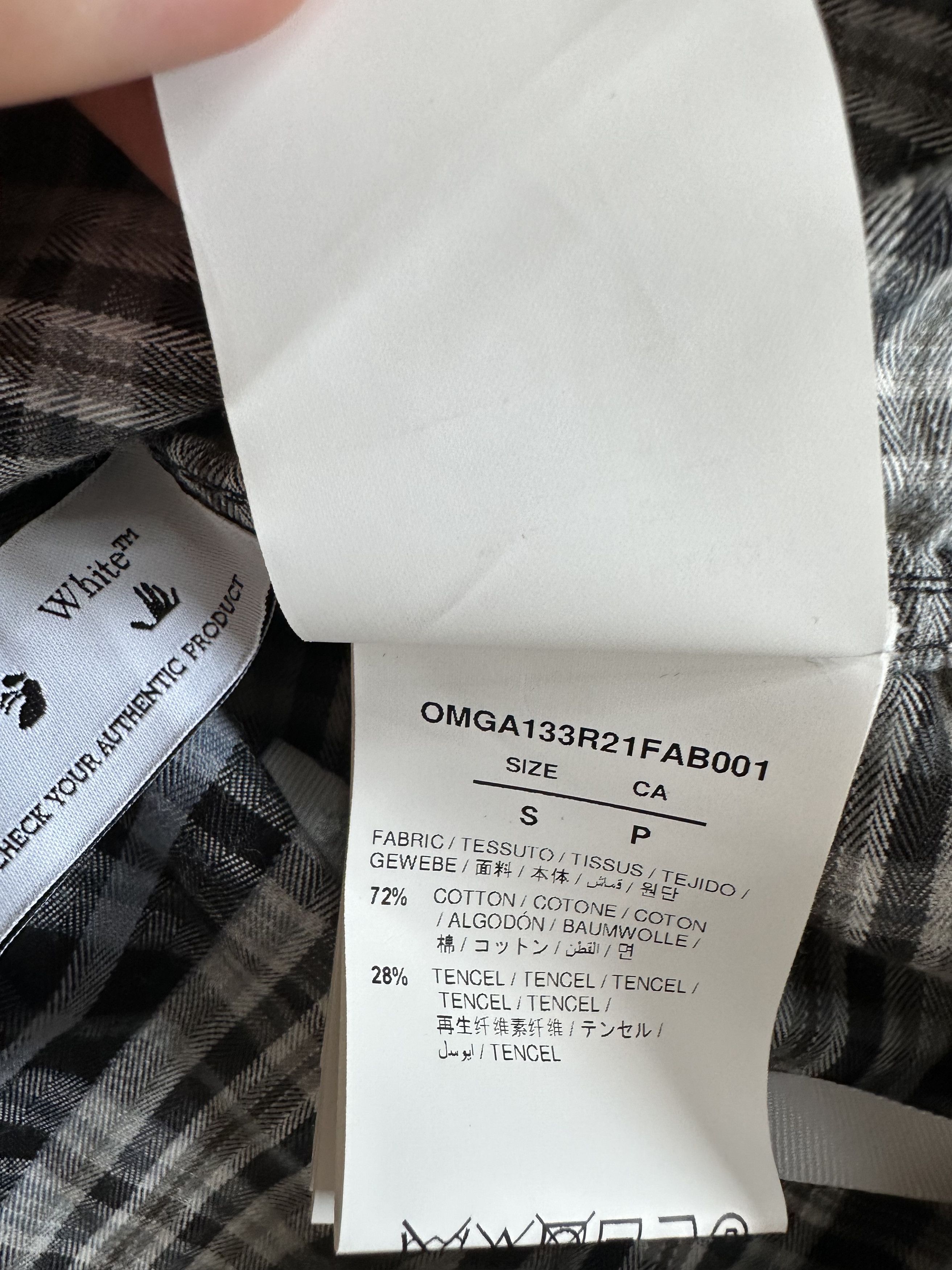 Off-White Off-White Plaid Hands Flannel Size US S / EU 44-46 / 1 - 7 Thumbnail