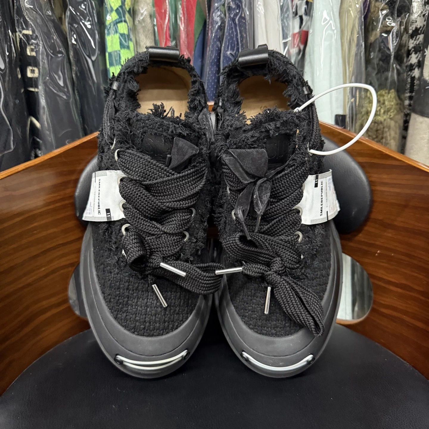 Other Smile SR Black Cross Distressed Platform Canvas 42 Mint Size US 9 / EU 42 - 5 Thumbnail