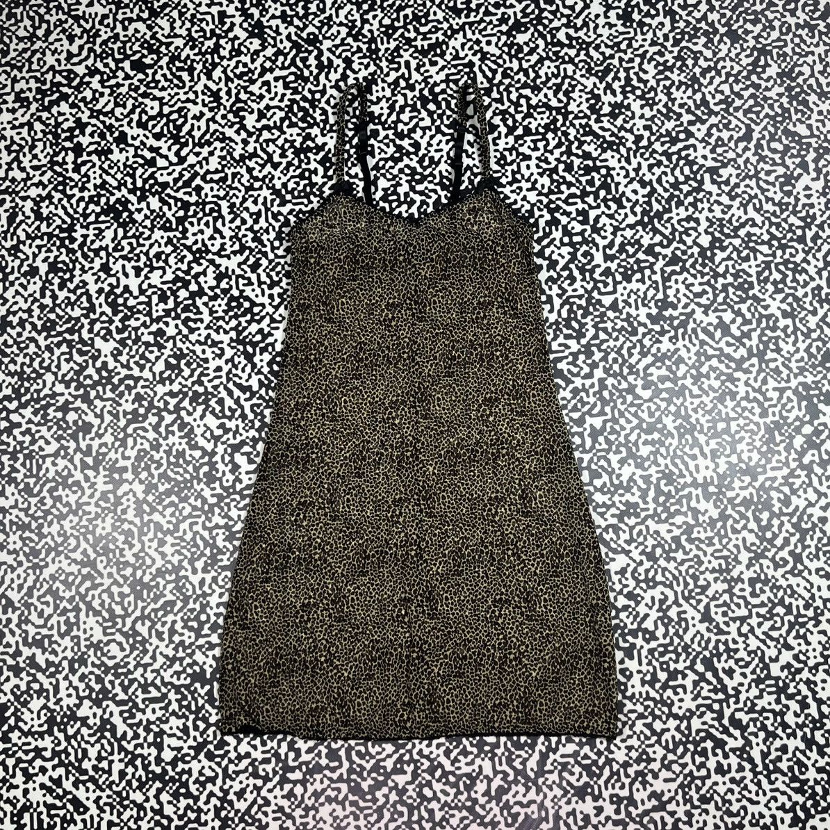 Japanese Brand Vintage Y2K Leopard Sexy Mesh Retro Style Nightie Mini Dress Size S / US 4 / IT 40 - 4 Thumbnail