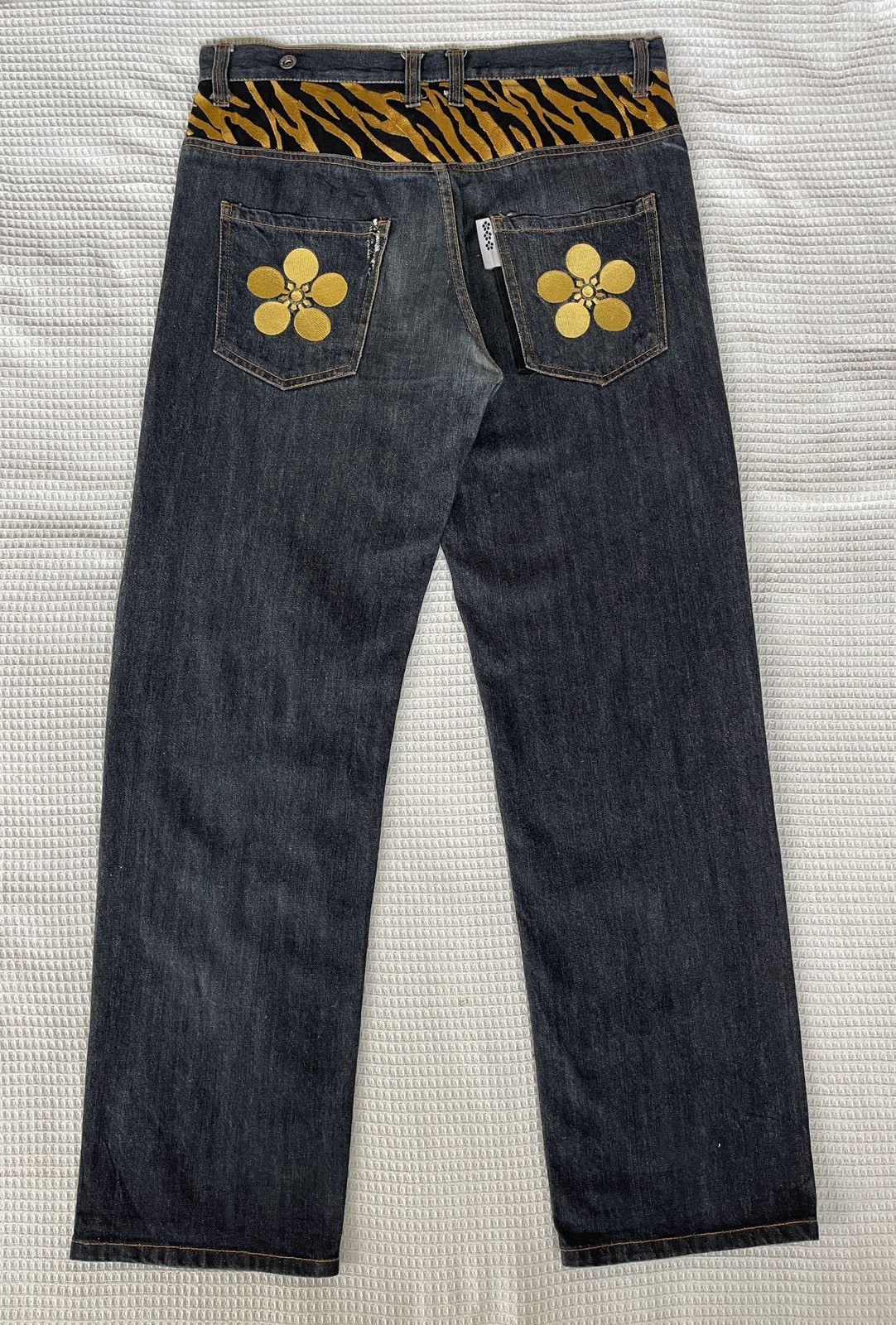 Karakuri Tamashii Vintage’90s🔥SUKAJAN🔥Embroidered Hybrid Tiger Jeans Size US 36 / EU 52 - 1 Thumbnail